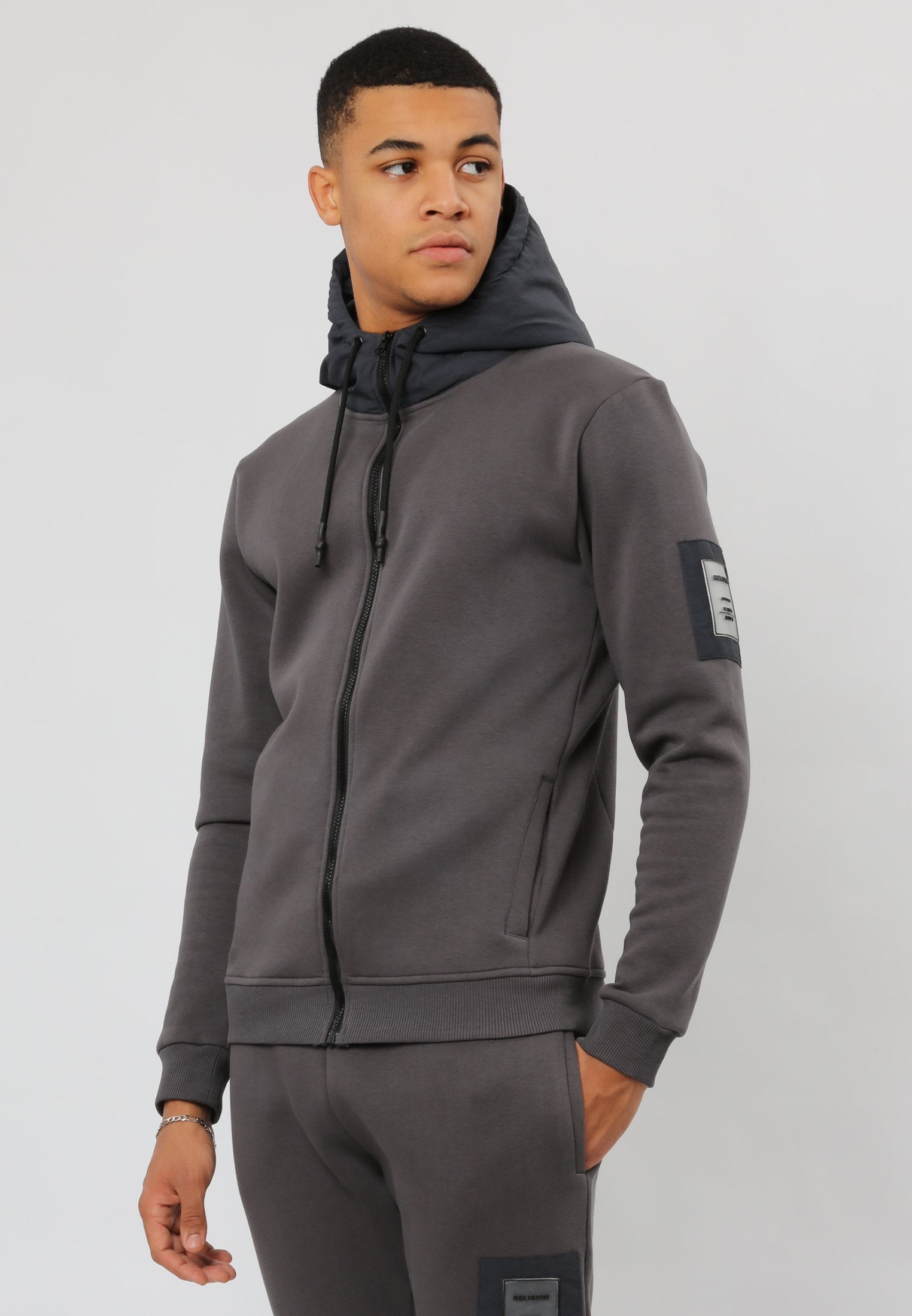 RELIGION Explorer Relaxed Fit Black Hoodie
