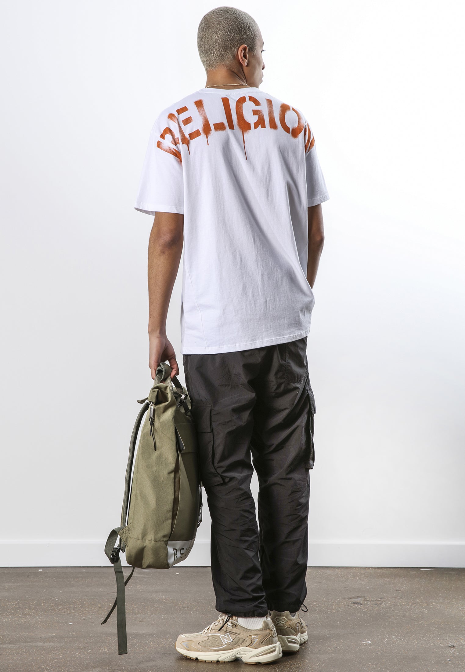 RELIGION STENCIL T-SHIRT WHITE