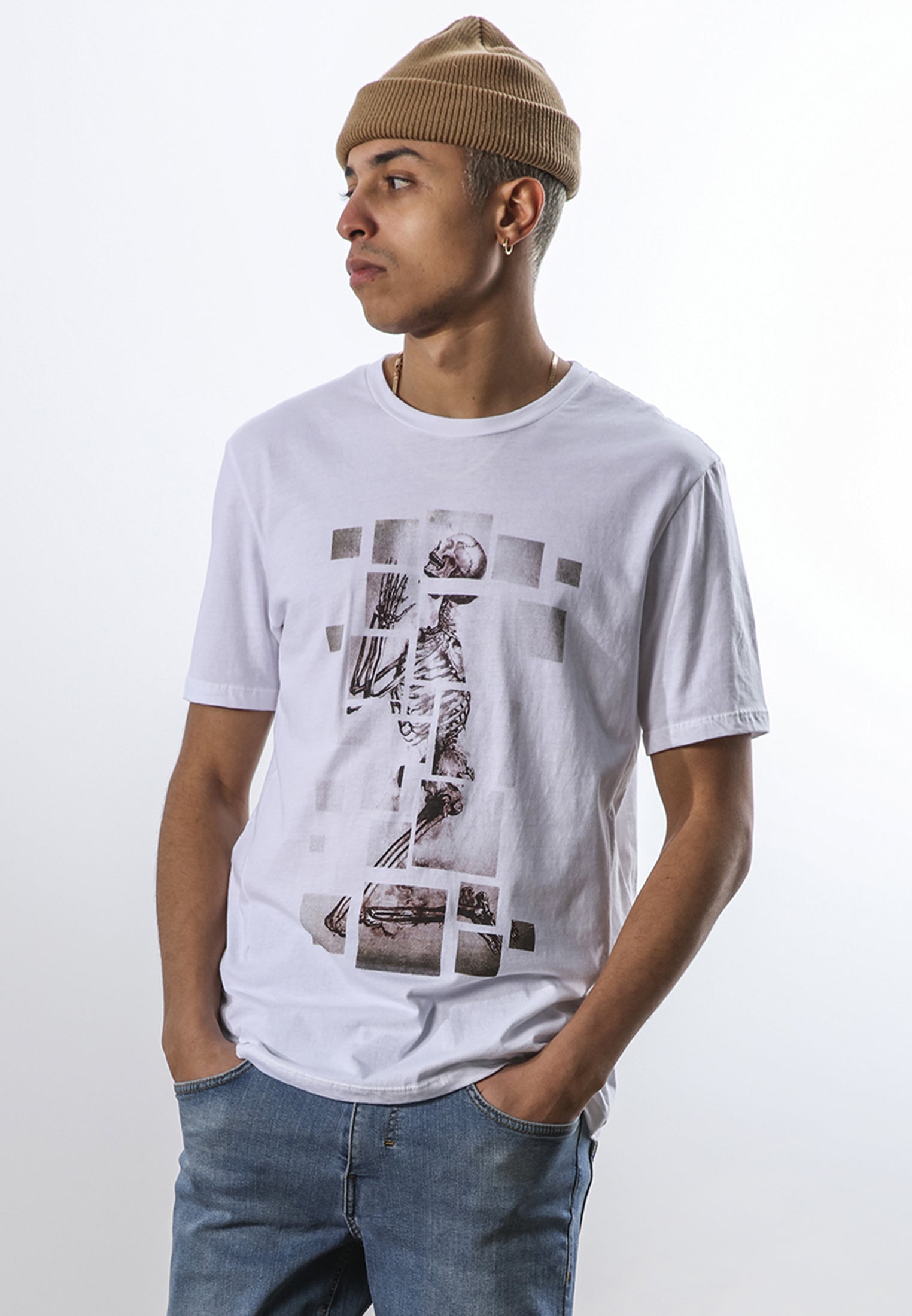 SKELETON PUZZLE T-SHIRT WHITE