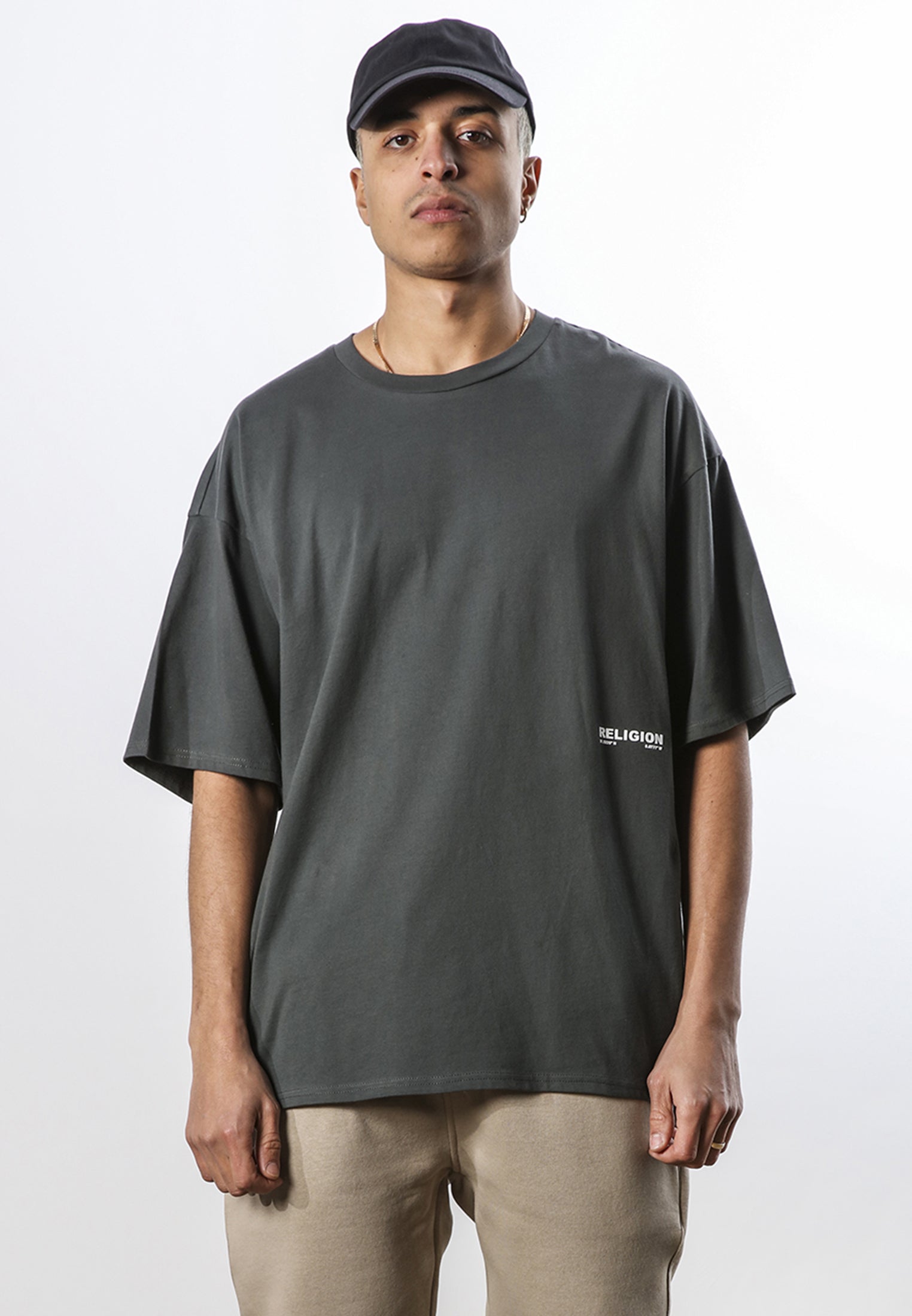 LOGO RELAXED T-SHIRT COAL
