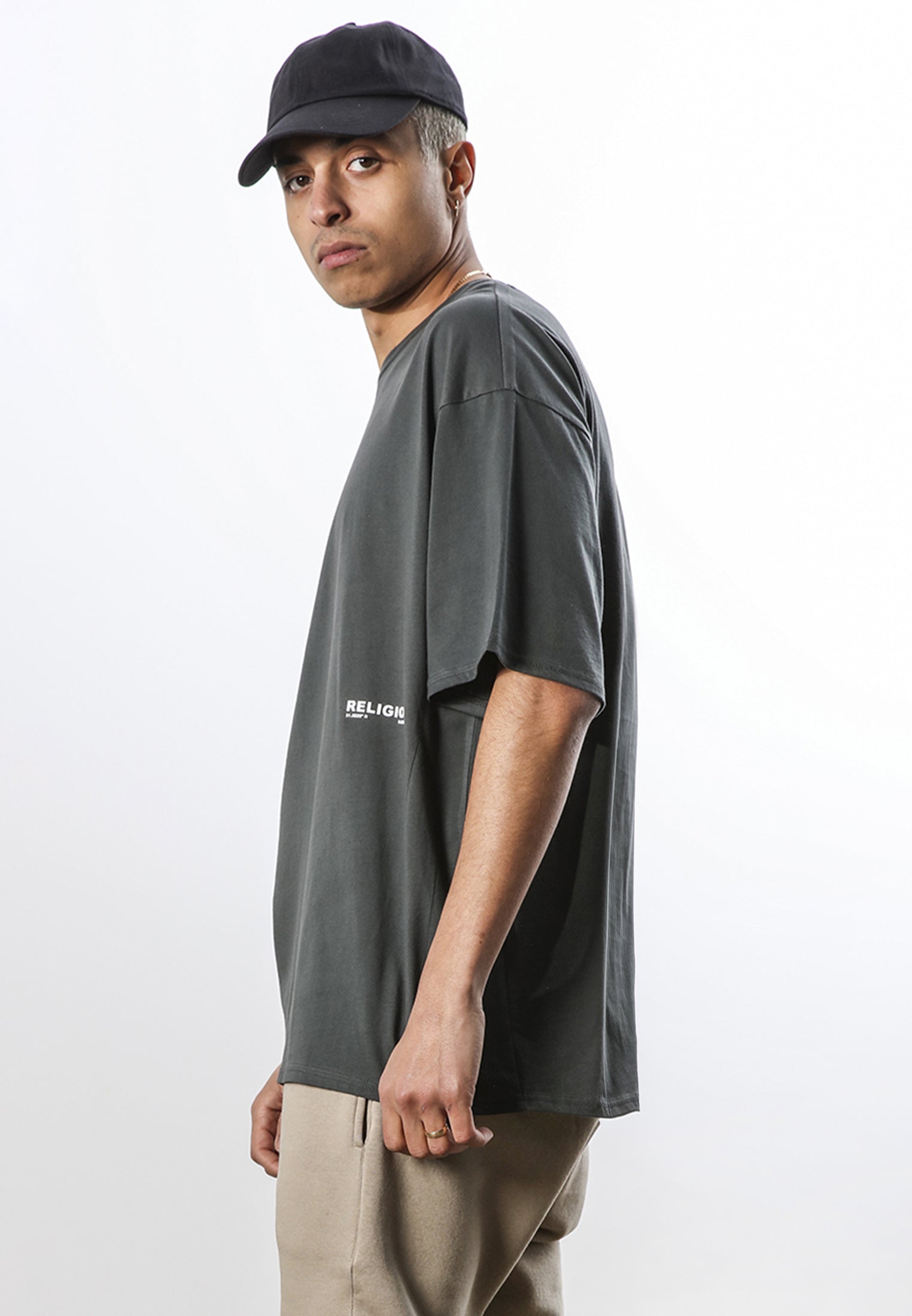 LOGO RELAXED T-SHIRT COAL