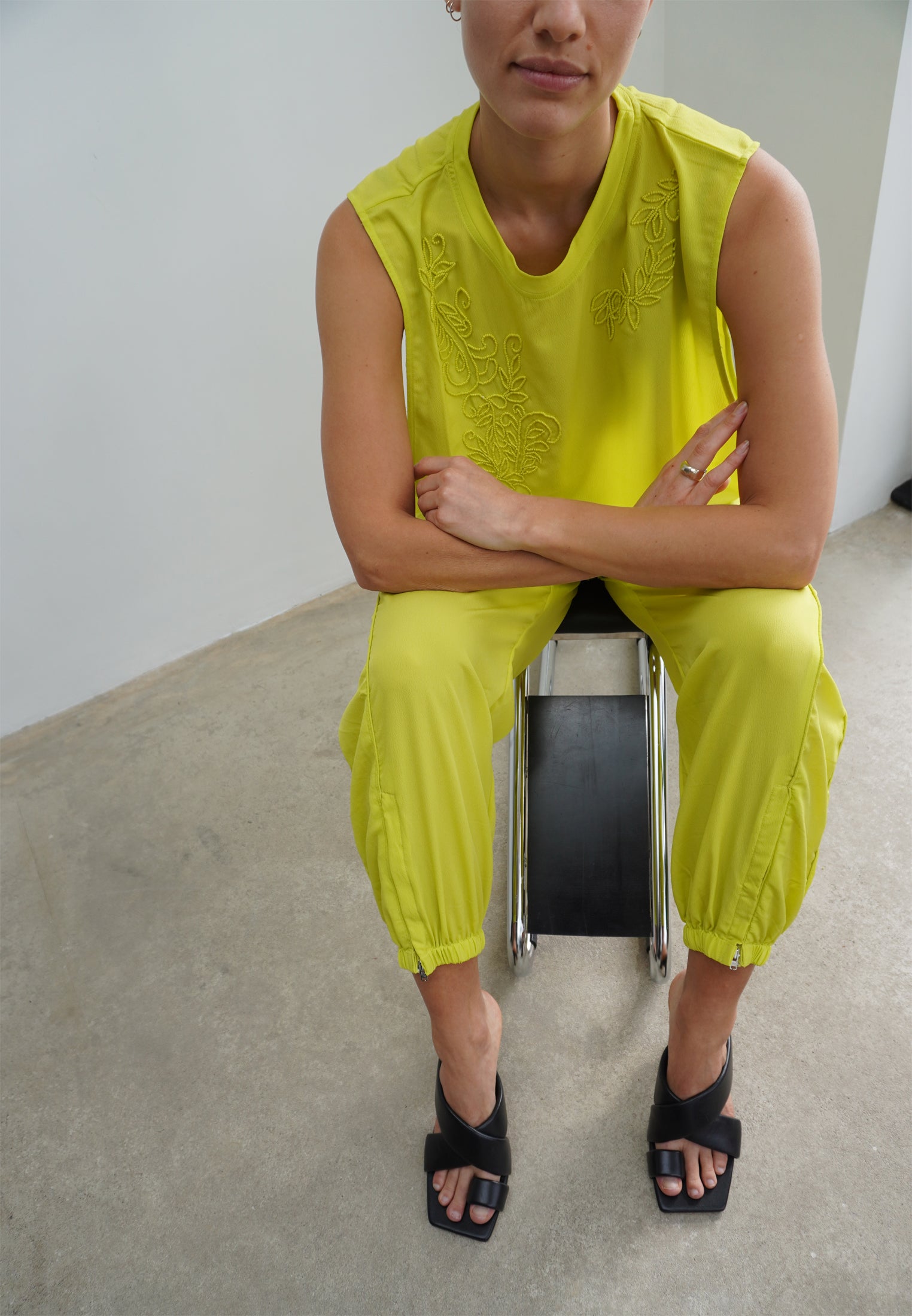 SOCIETY TROUSERS SAFETY YELLOW