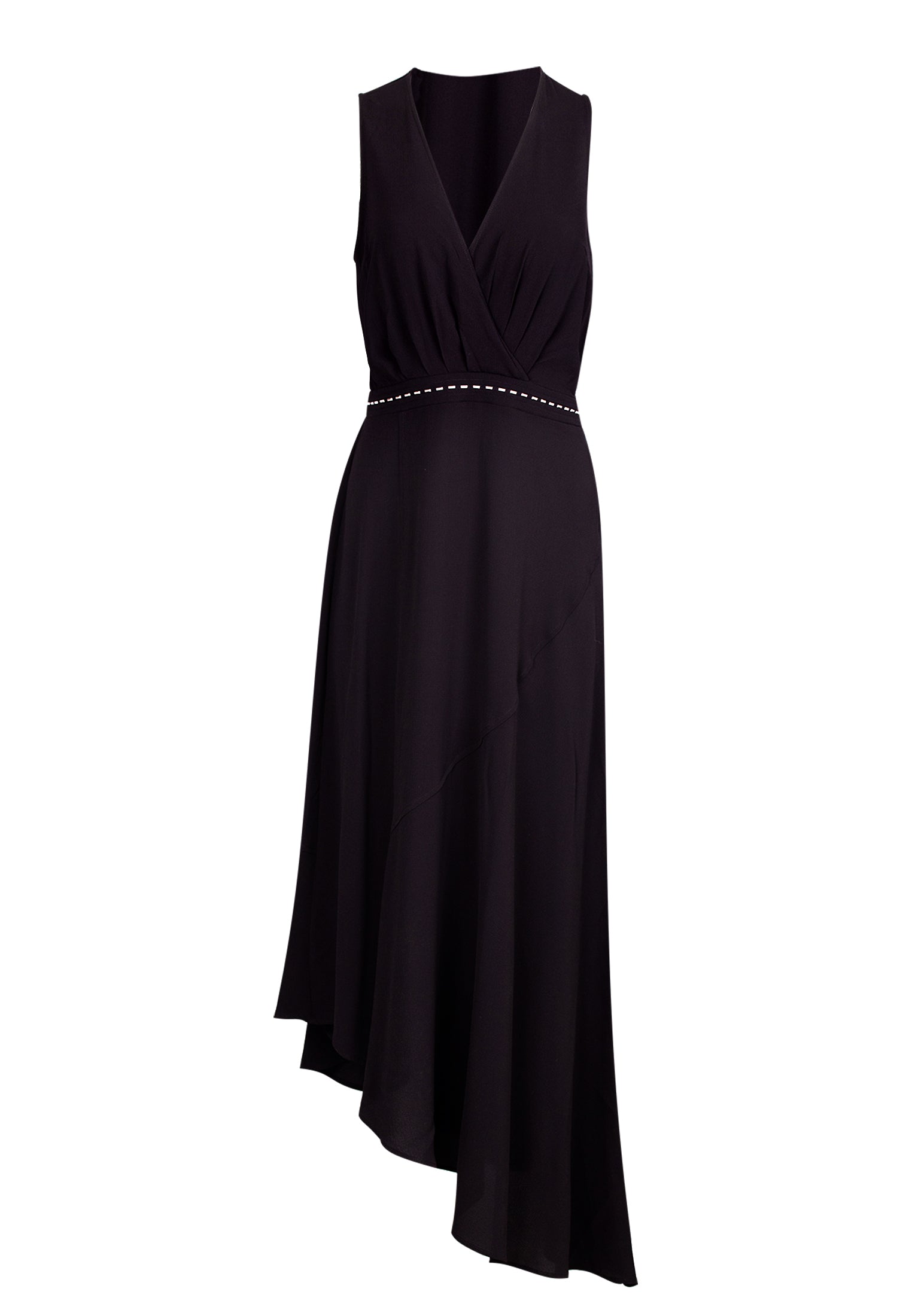 RELIGION Division Symmetric Hem Black Dress