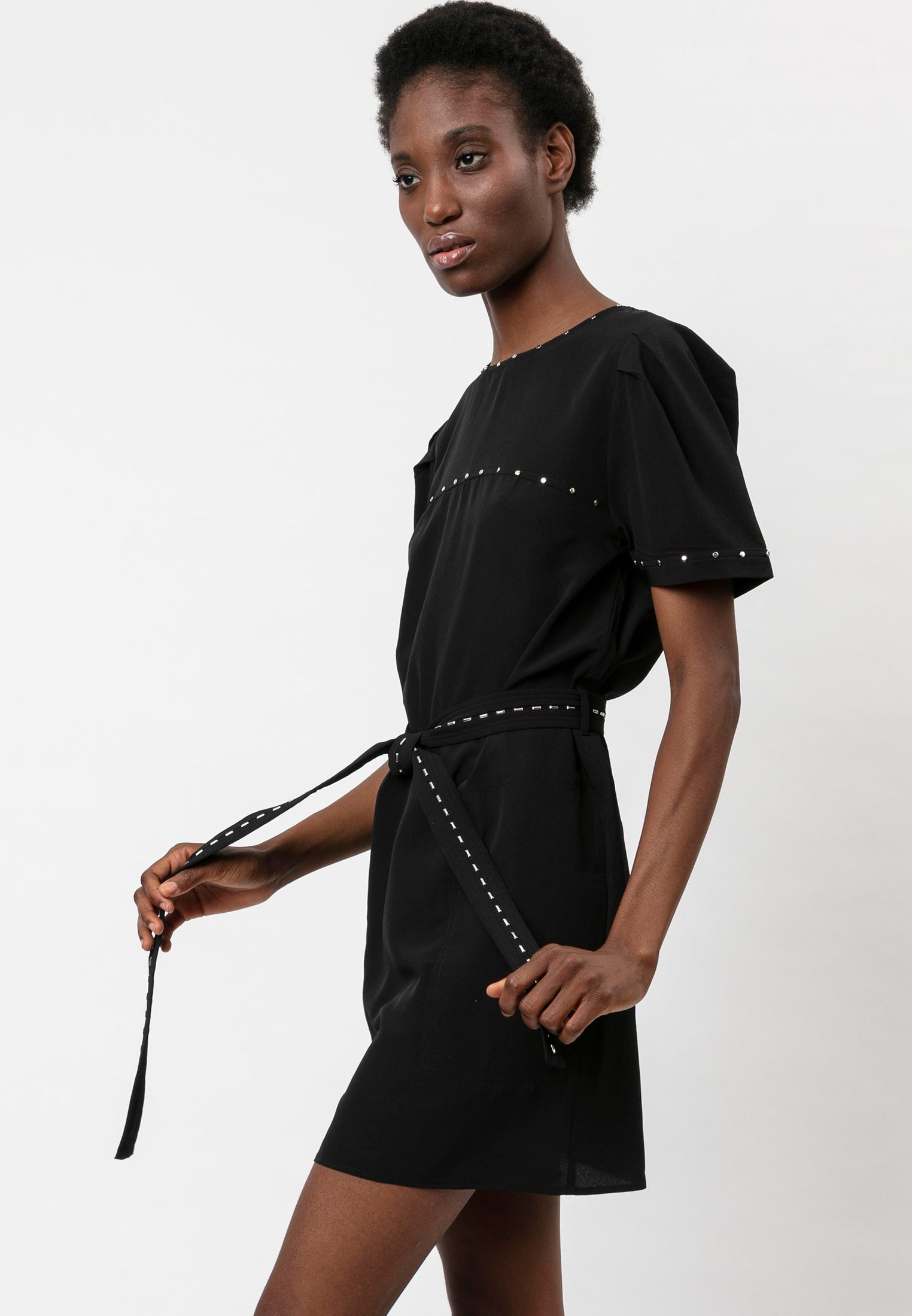 SHEEN DRESS BLACK