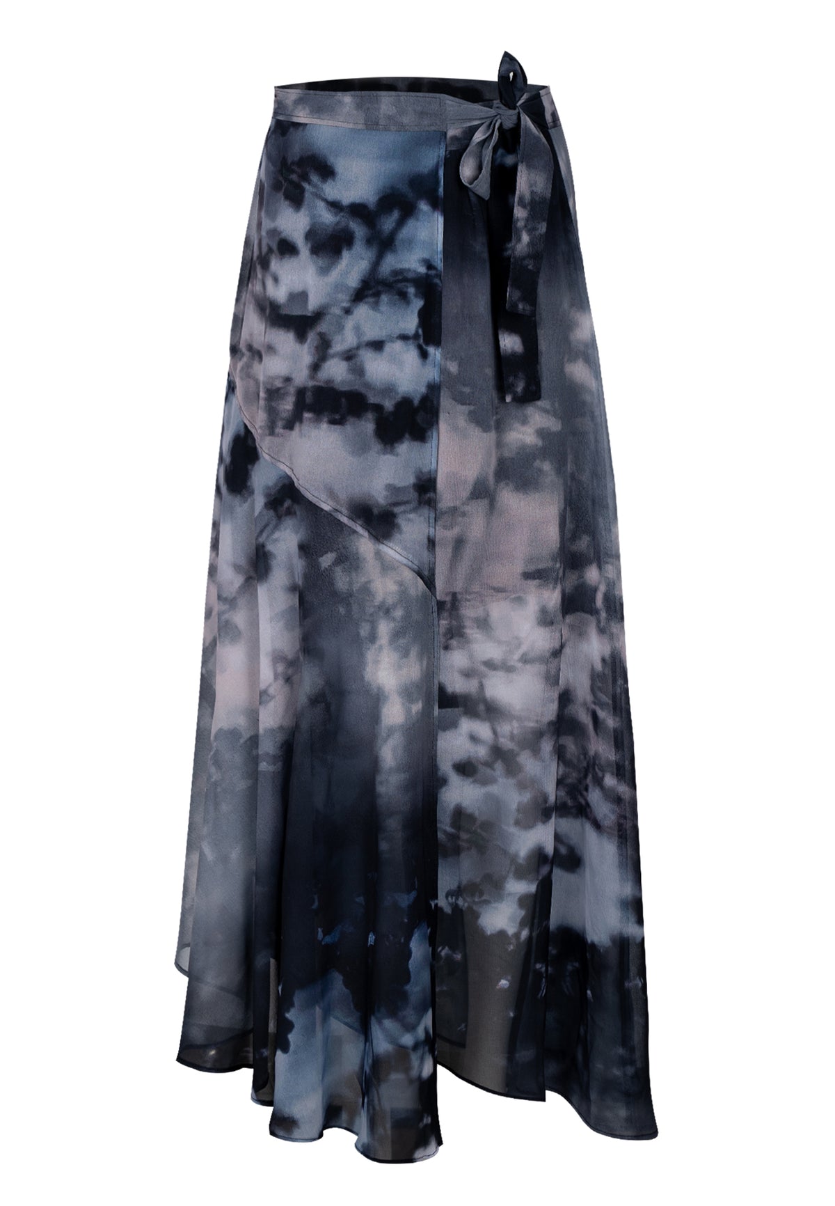 SPINEL SKIRT SHADOW PRINT BLACK & TWILIGHT BLUE