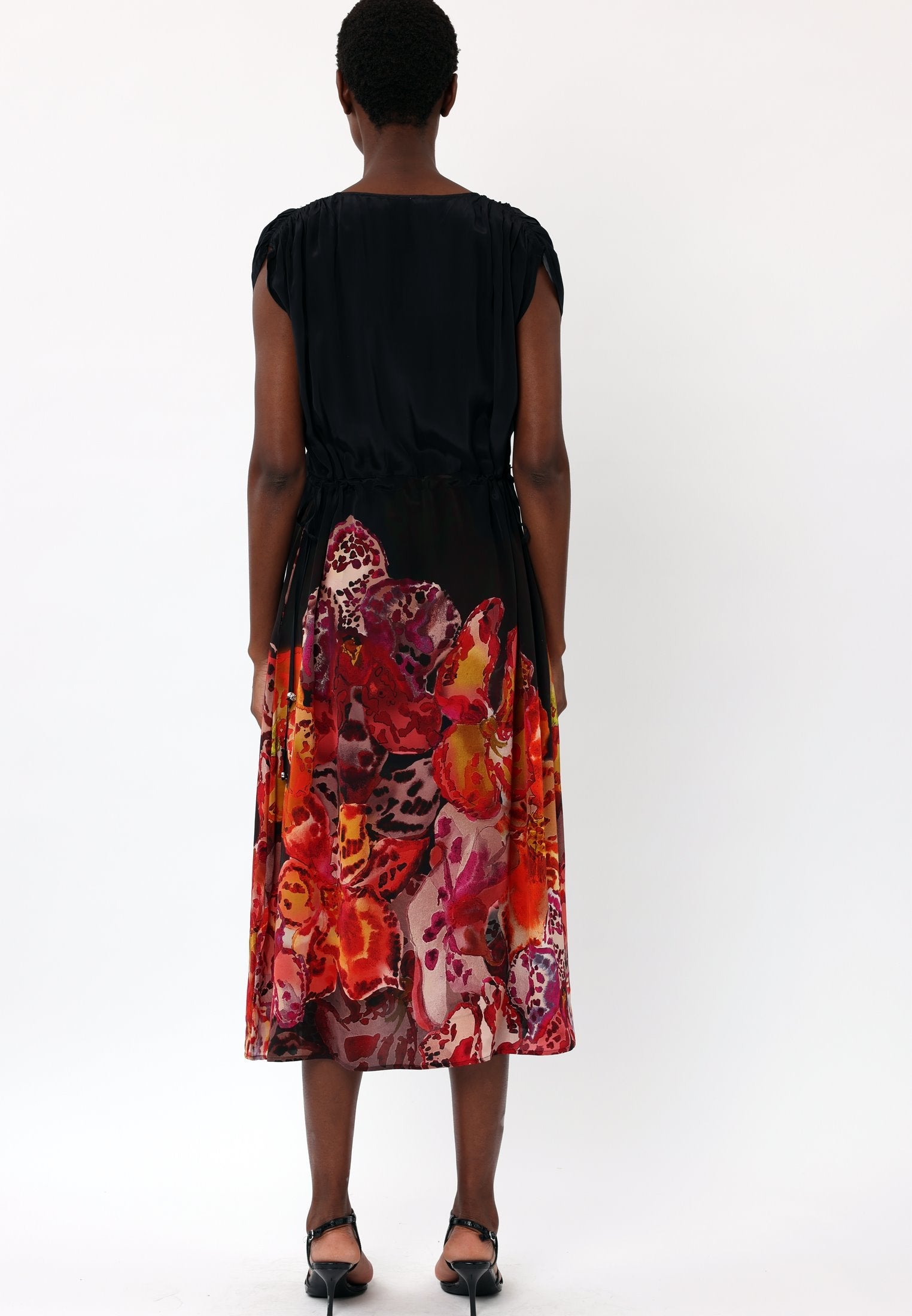 FRAME MAXI DRESS PERIPHERY BLACK