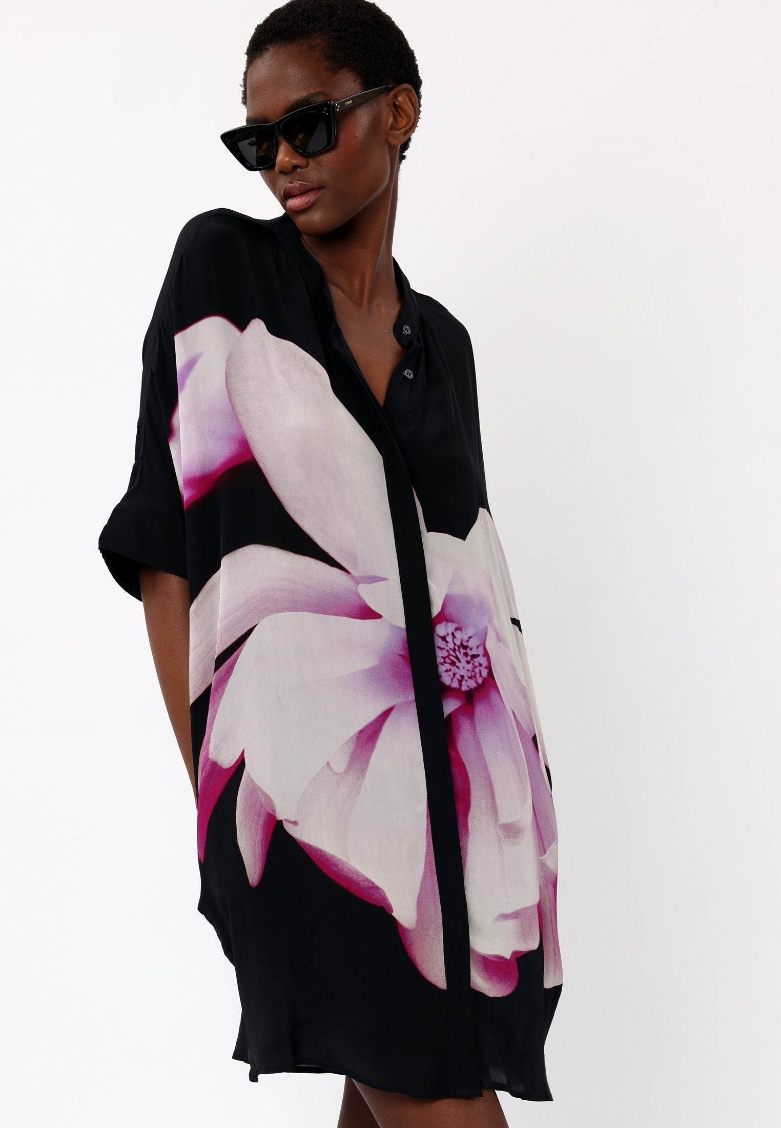 pink and white tunic