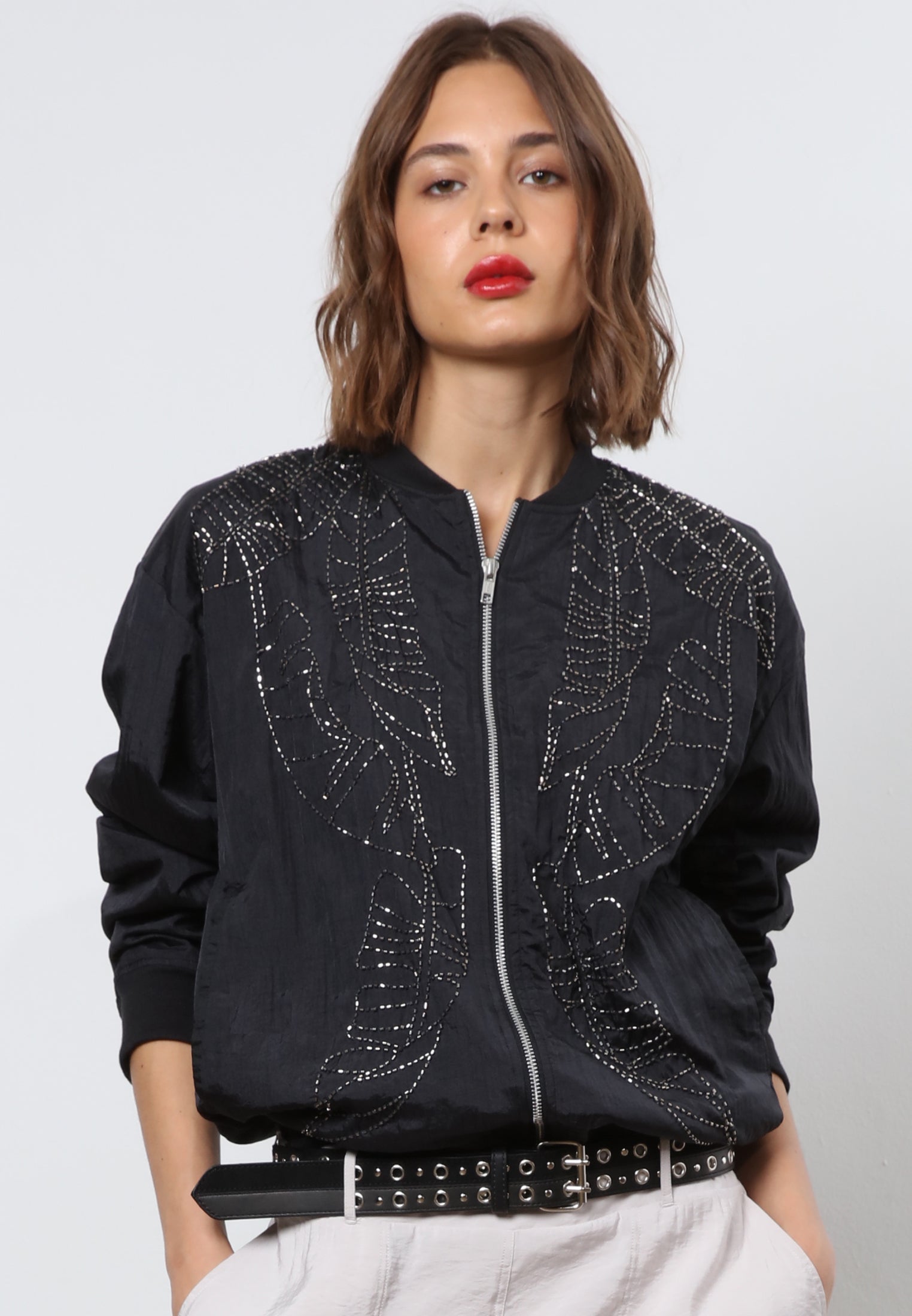 Black shop beaded jacket