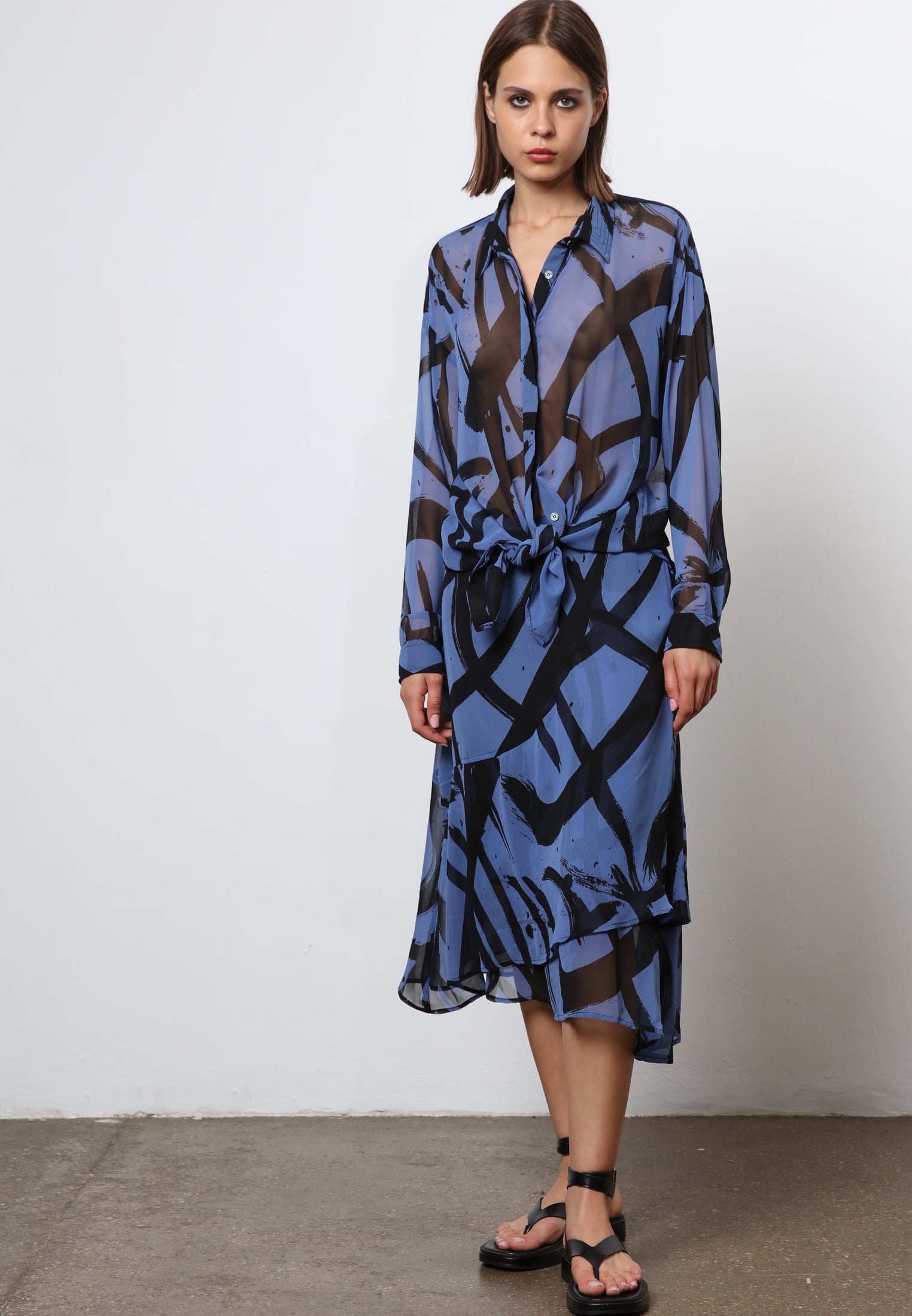 DUSK SHIRT BLUE & BLACK