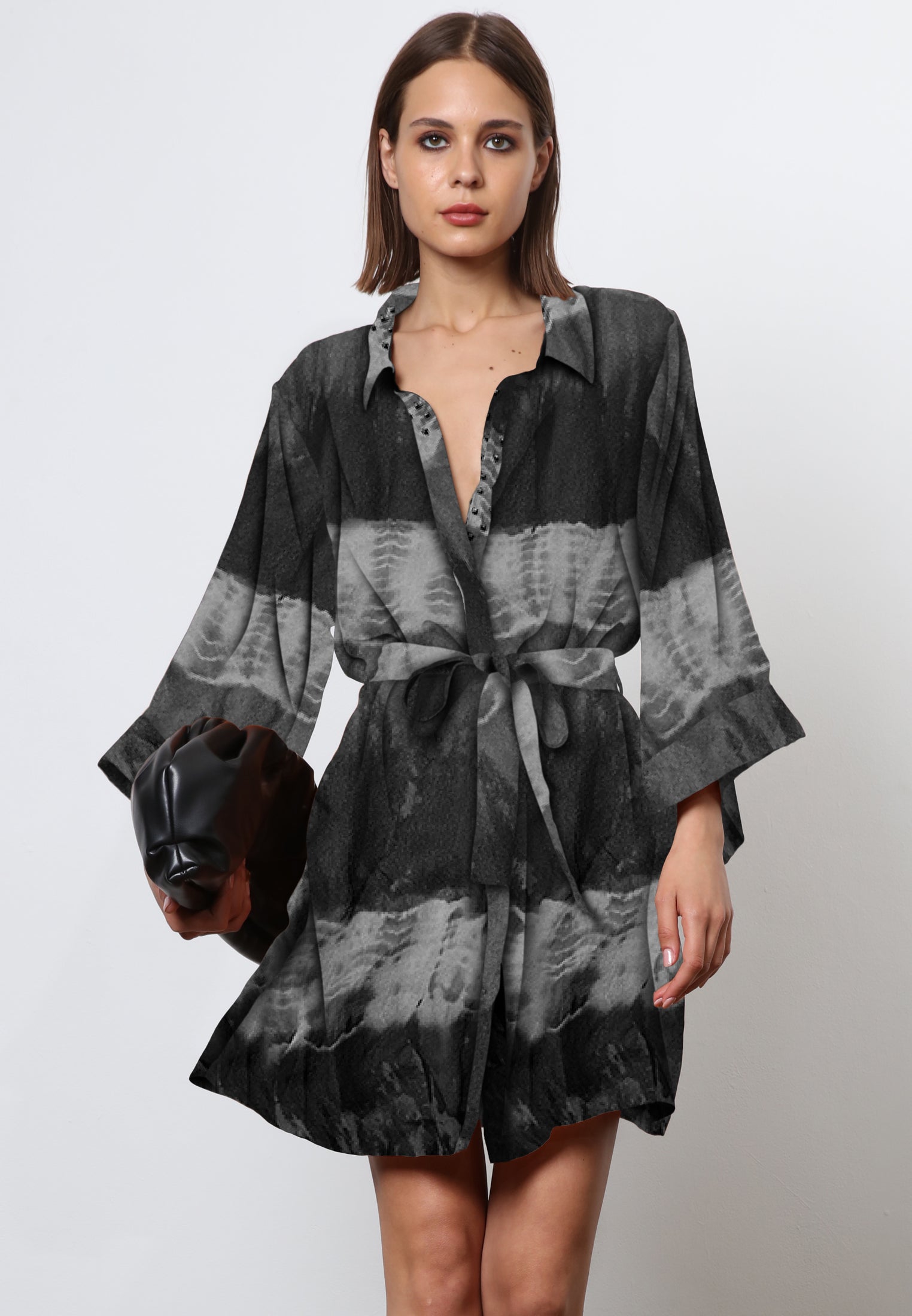 black and grey tie dye dress Cute Tie-Dye Dress - Grey Dress - Black Dress - $63.00