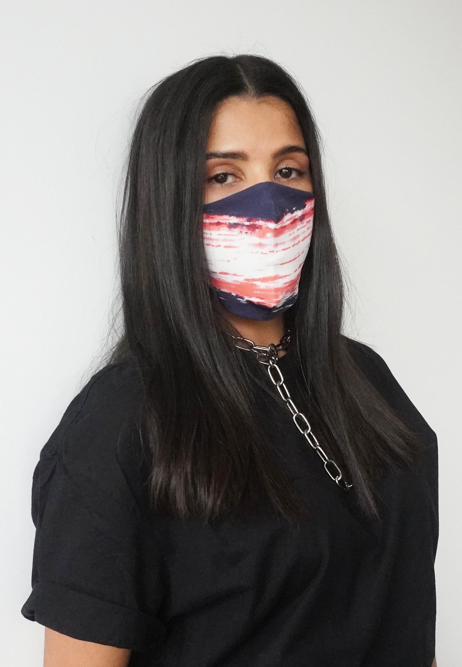 RELIGION Face Mask Red Tie-Dye