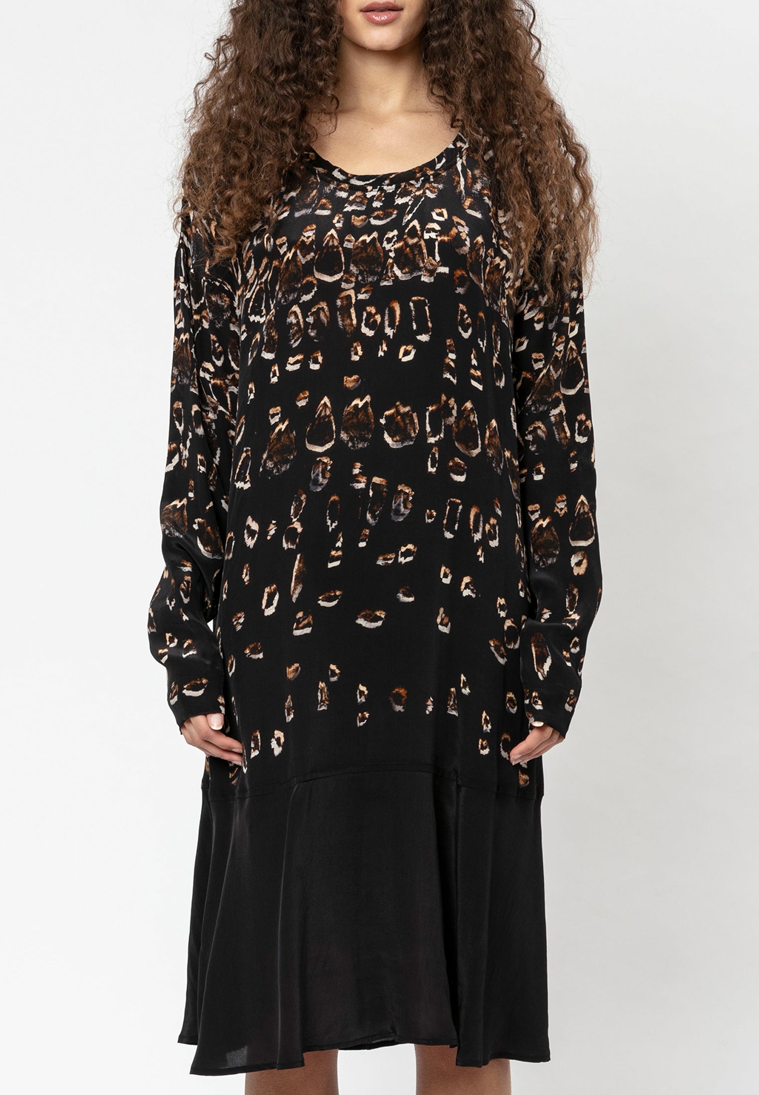 RELIGION Connection Animal Print Vegan Silk Dress
