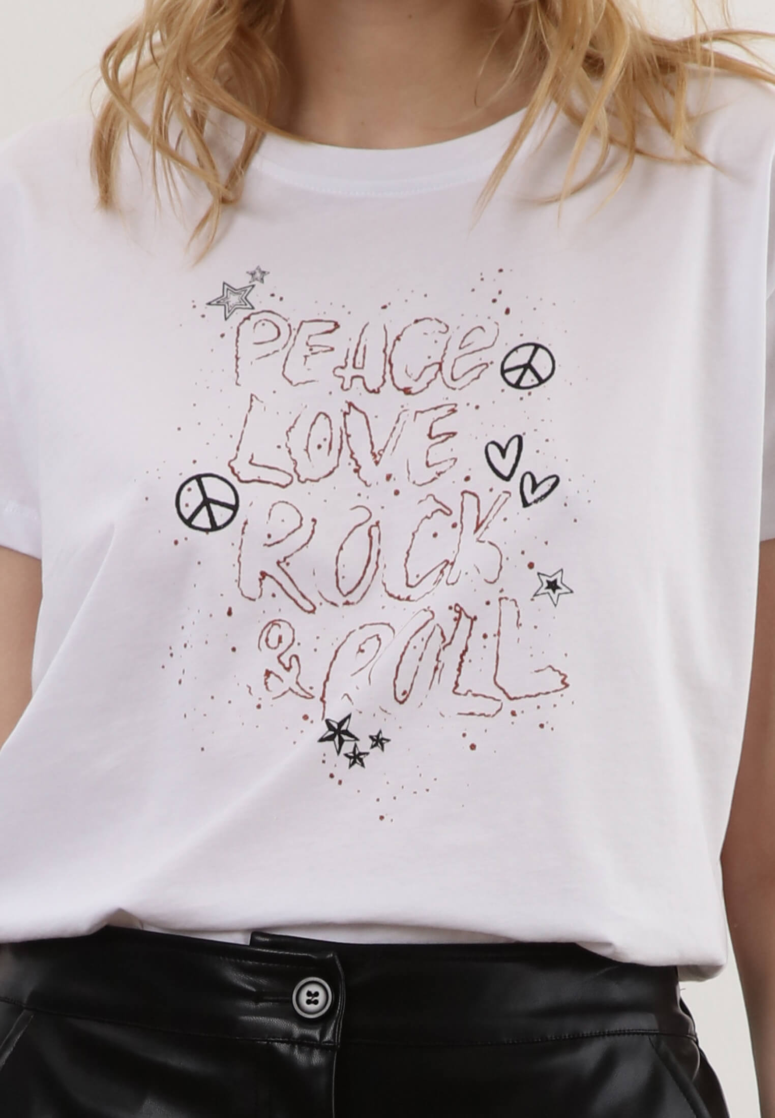 PEACE TOP WHITE