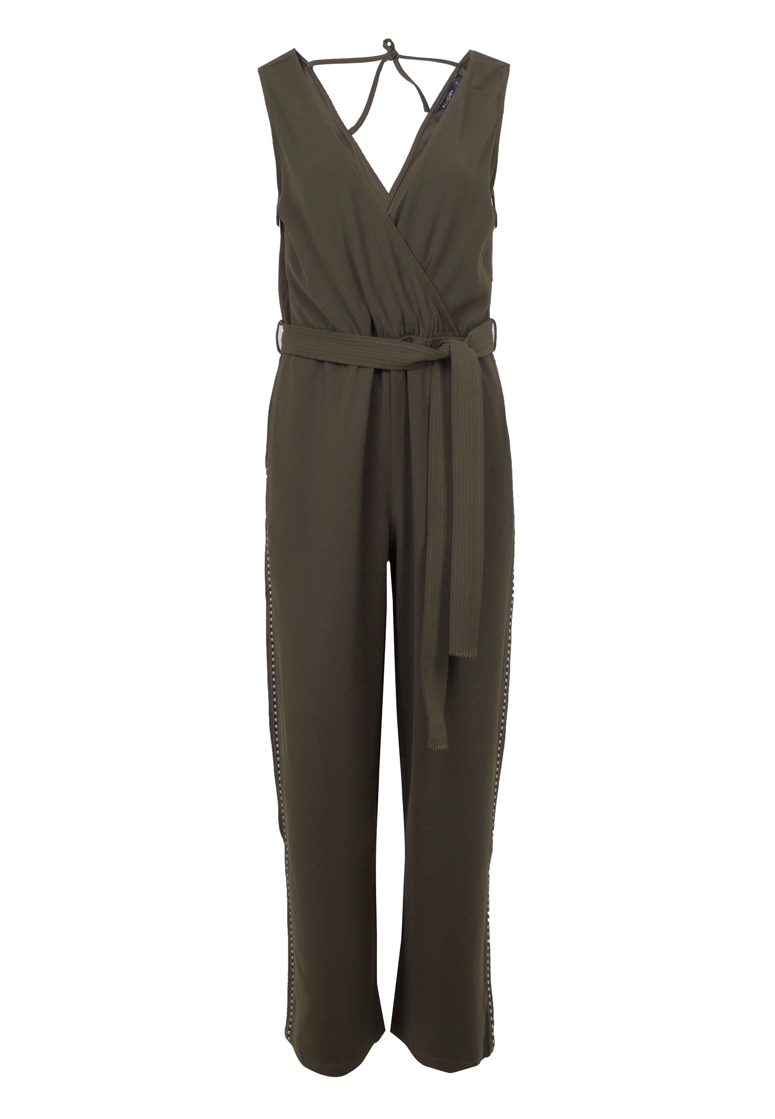 RELIGION Interstellar V-Neck Khaki Jumpsuit