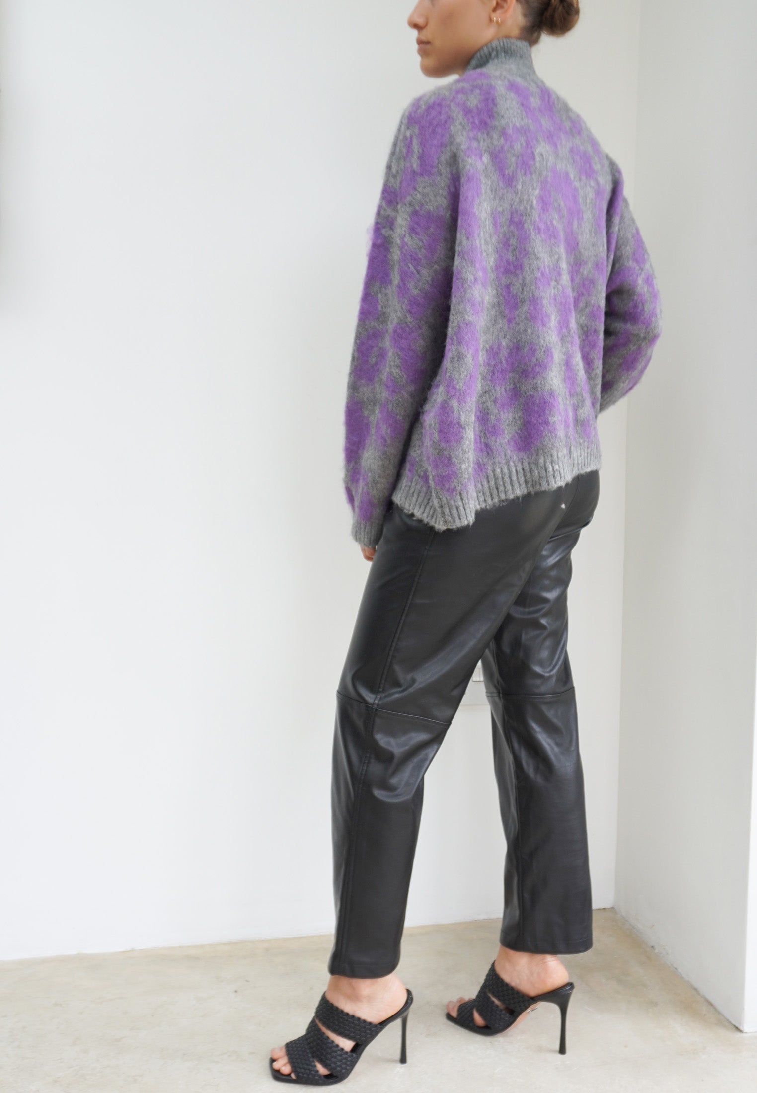 RELIGION Maximum Animal Print Lilac Cardigan