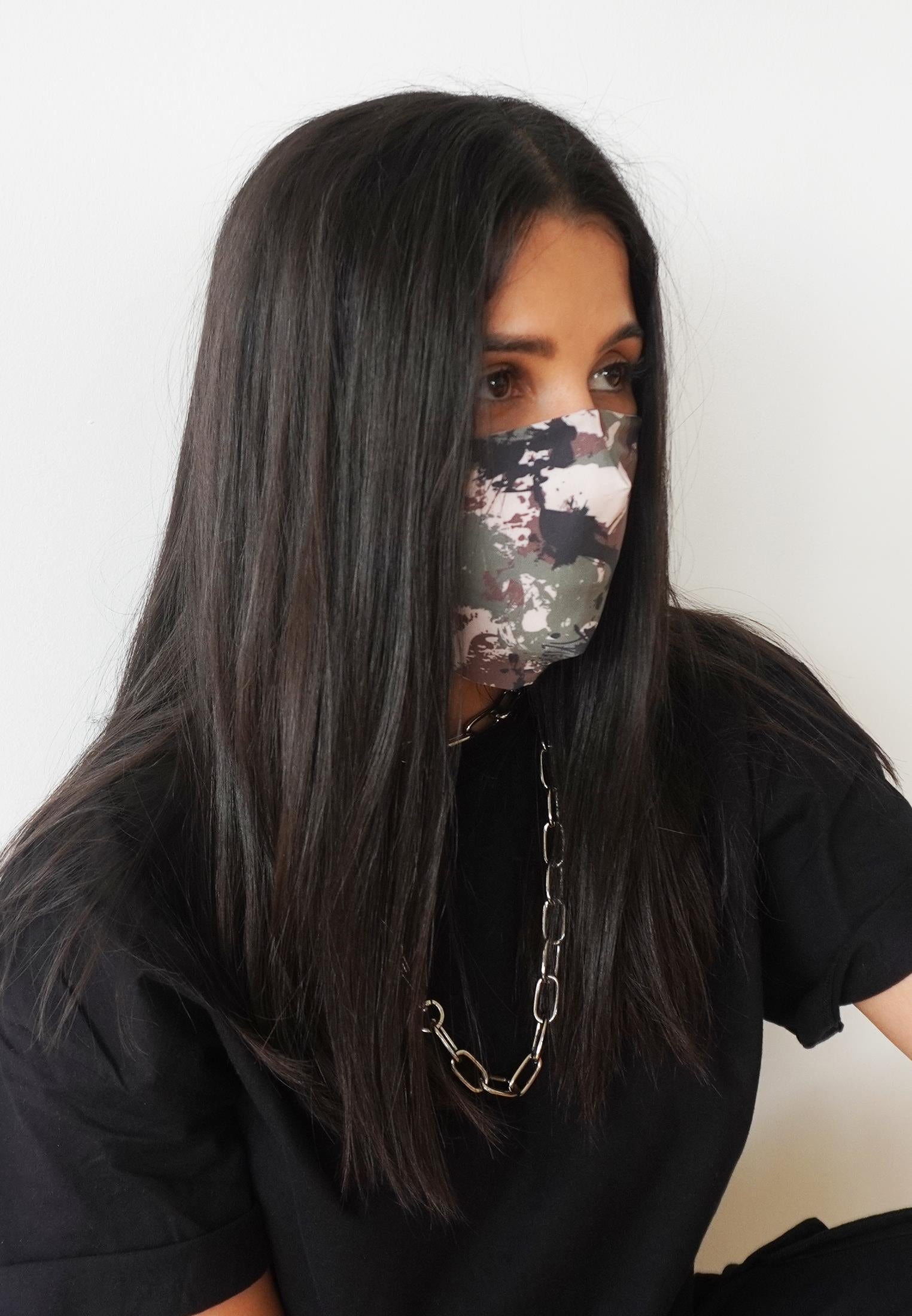 RELIGION Face Mask Camo Print