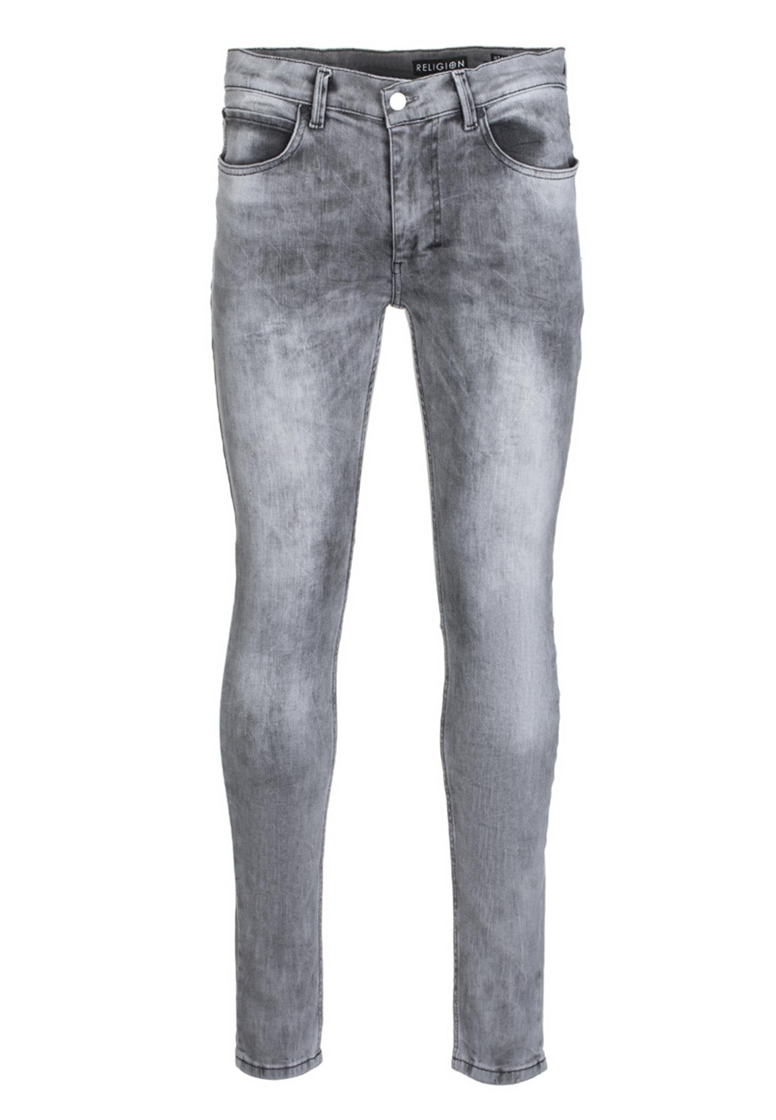 RELIGION Hero Skinny Jeans Grey Veins