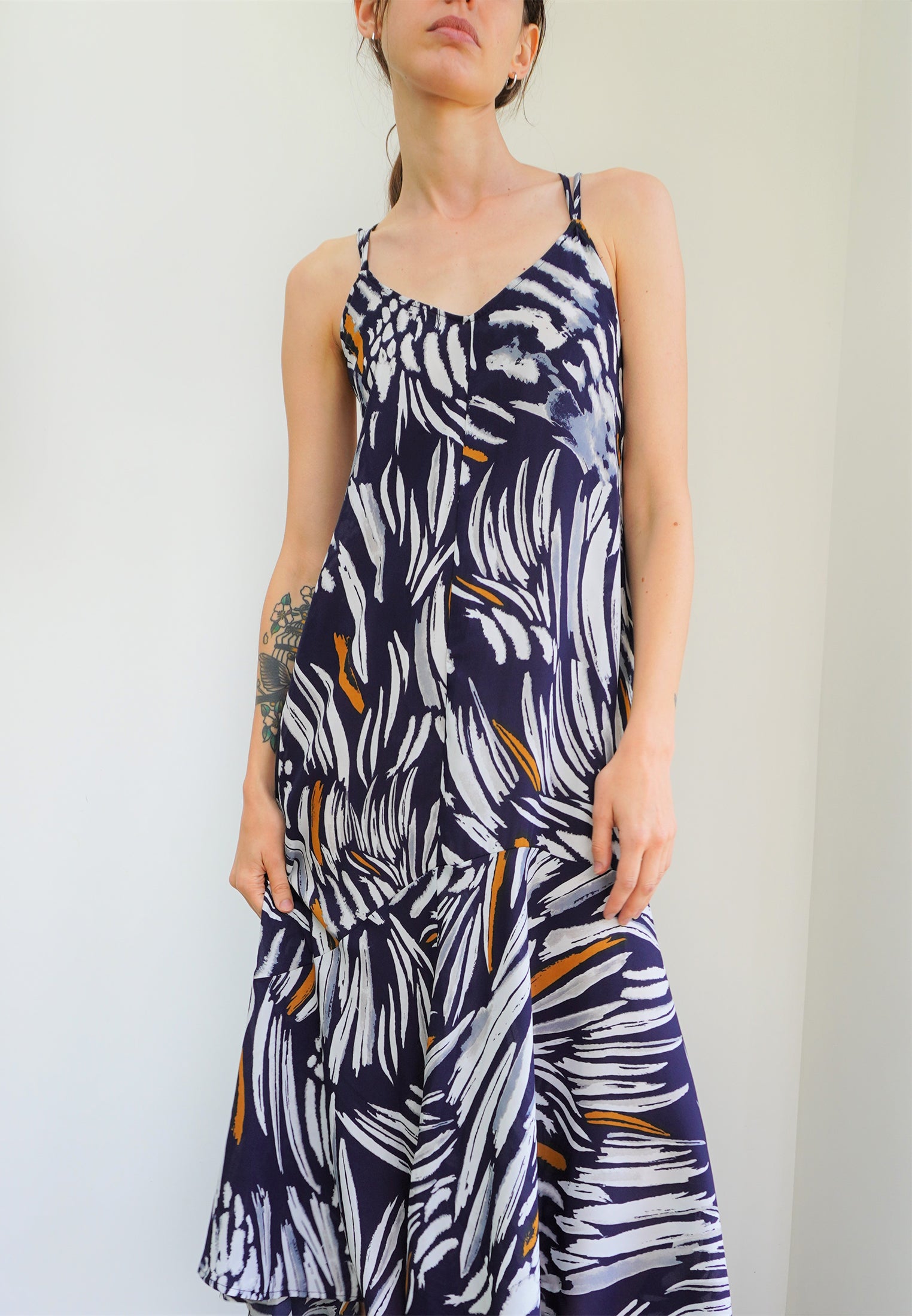 RELIGION Ara Plume Print Maxi Dress