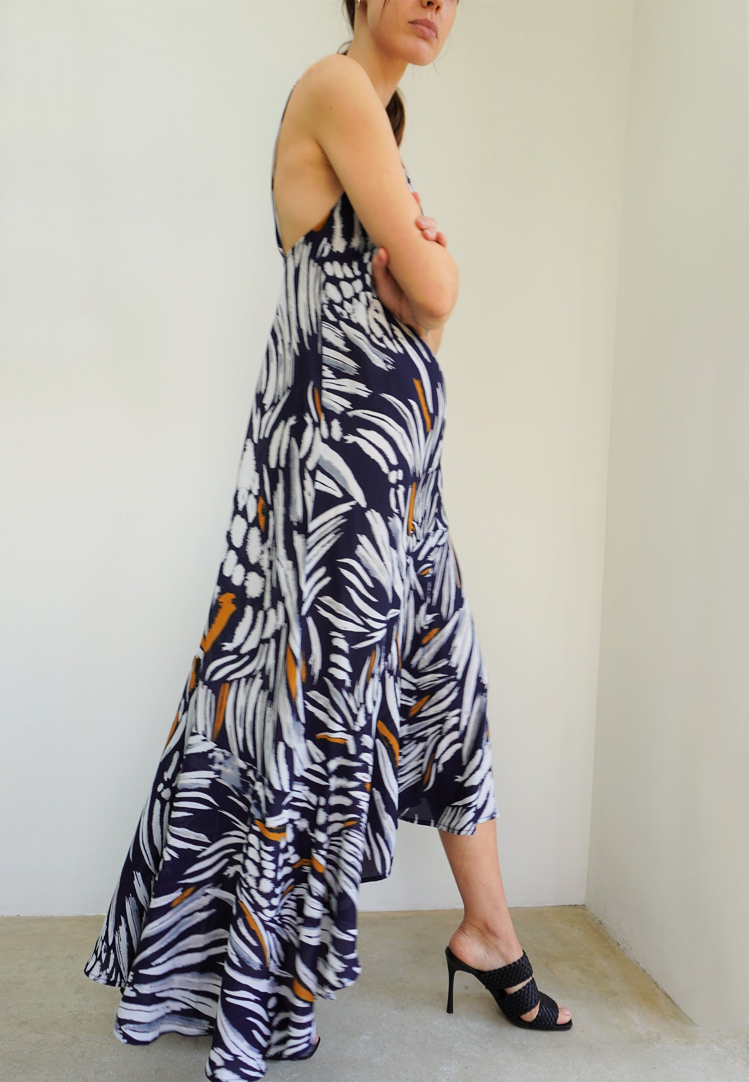 RELIGION Ara Plume Print Maxi Dress