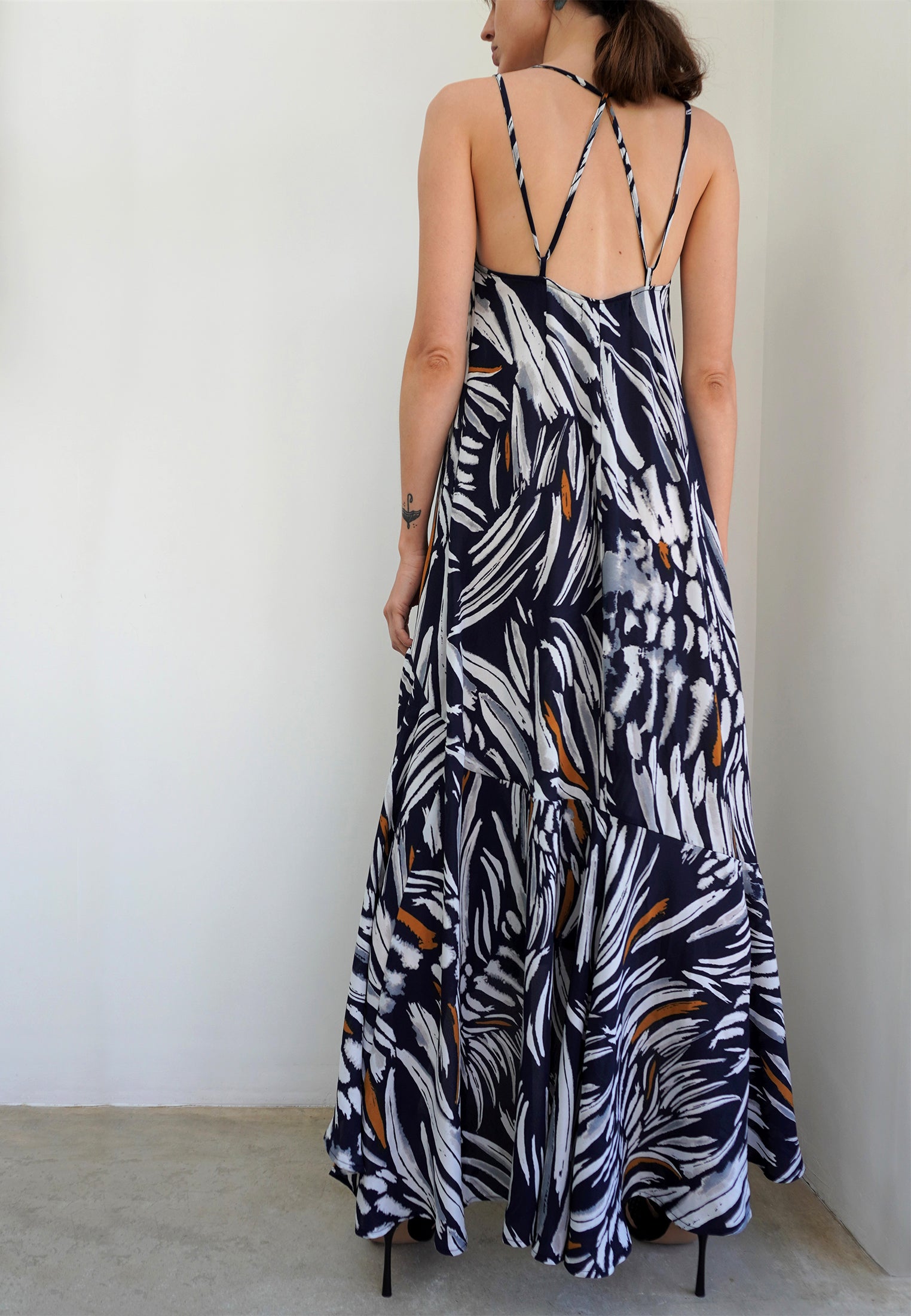 RELIGION Ara Plume Print Maxi Dress