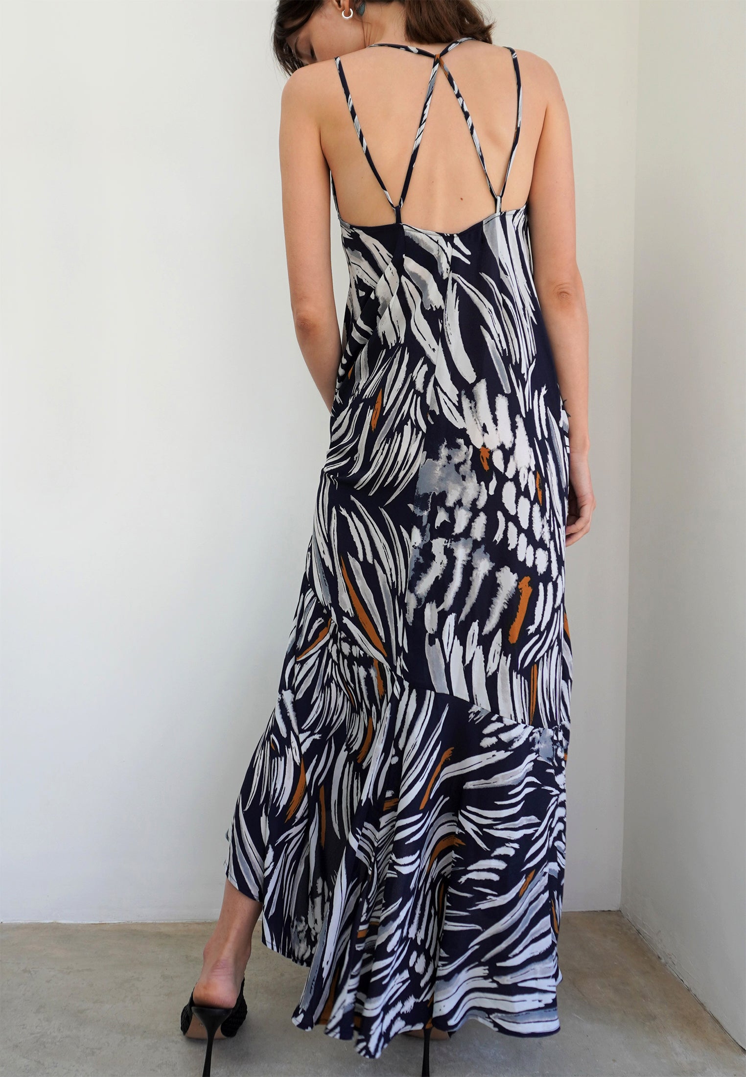 RELIGION Ara Plume Print Maxi Dress