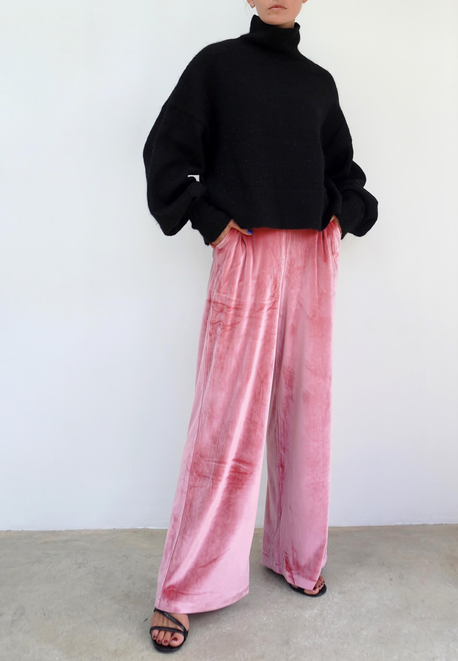 RELIGION Absolute Wide Leg Pink Trousers