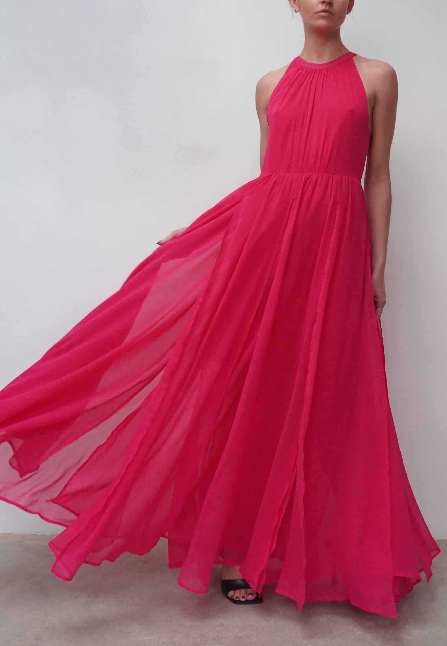 DUSK DRESS HOT PINK