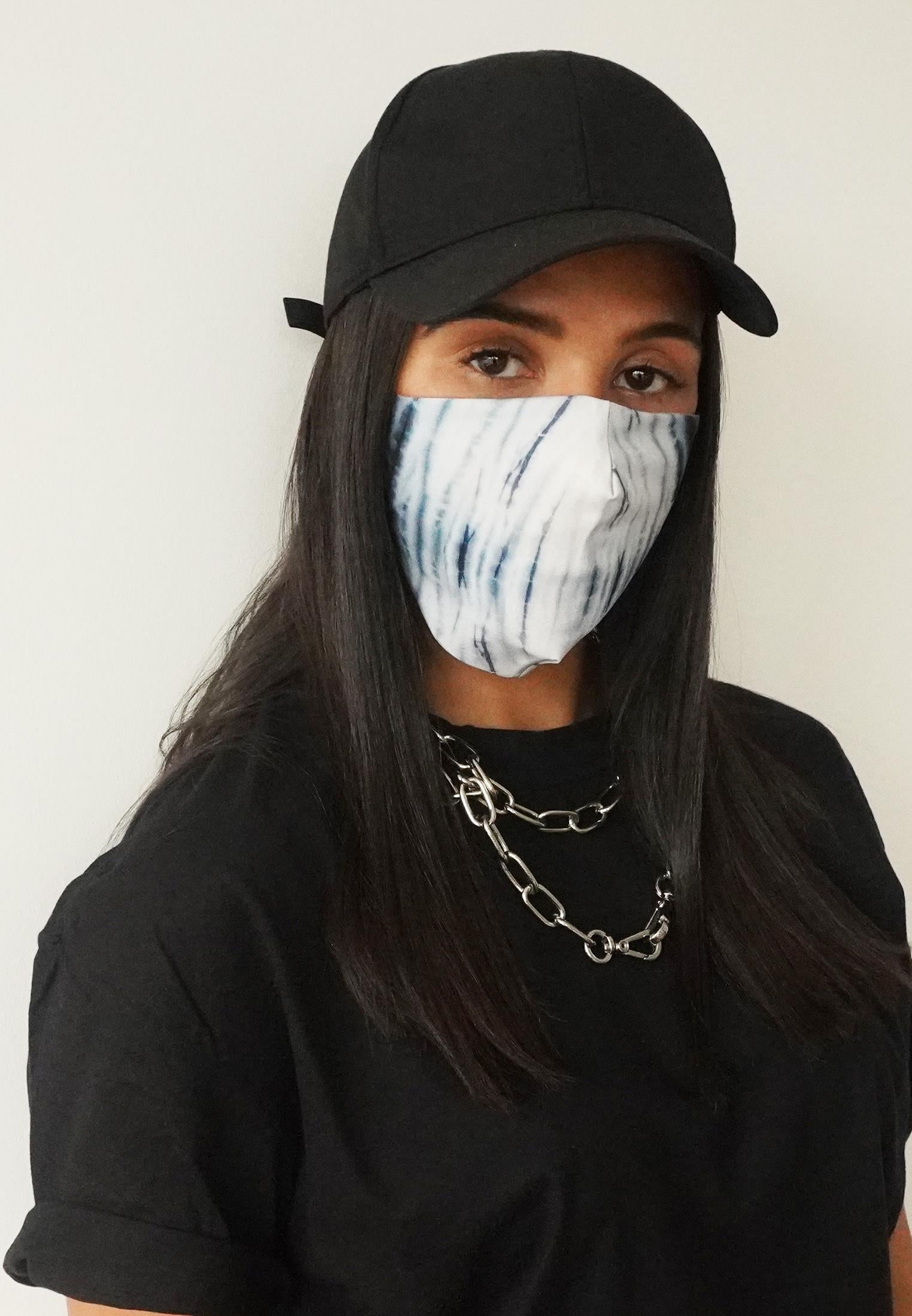 RELIGION Face Mask Tie Dye Blue