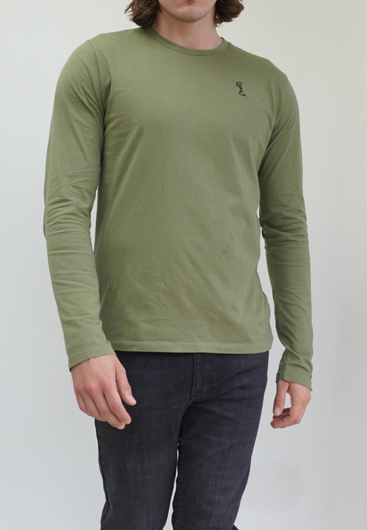 CORE LS ORGANIC T-SHIRT DARK OLIVE
