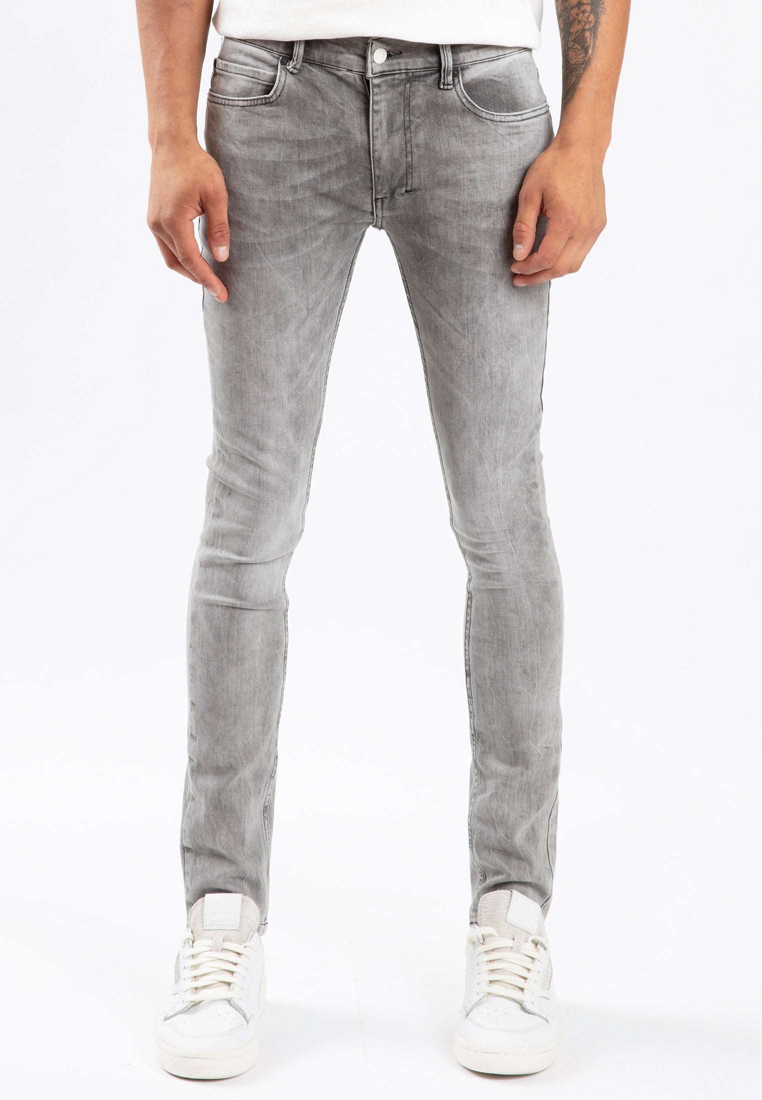 RELIGION Hero Skinny Jeans Grey Veins
