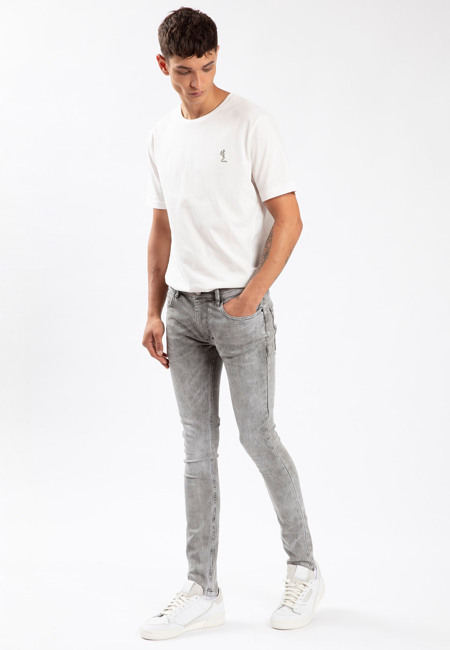 RELIGION Hero Skinny Jeans Grey Veins