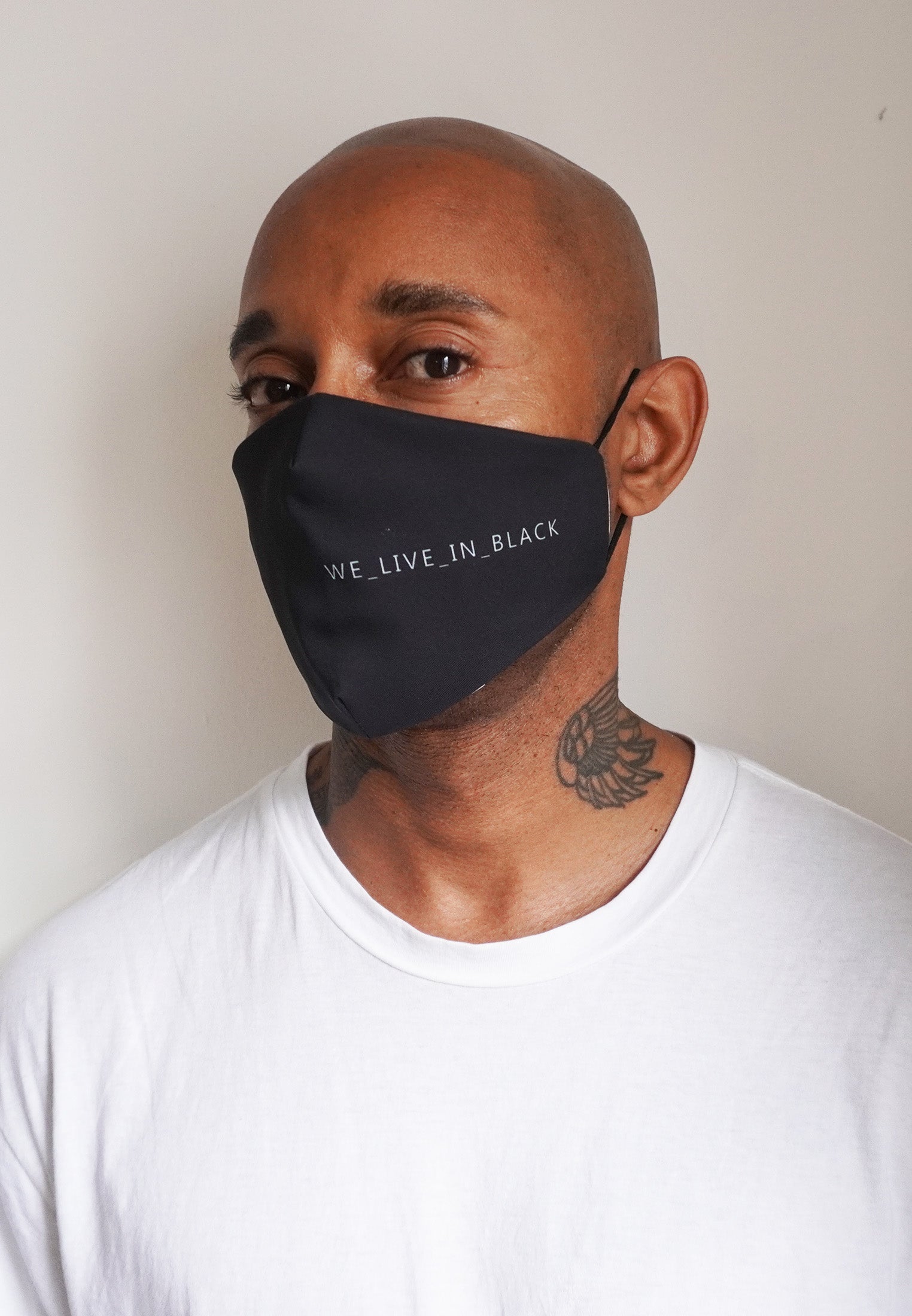 RELIGION Face Mask We Live In Black