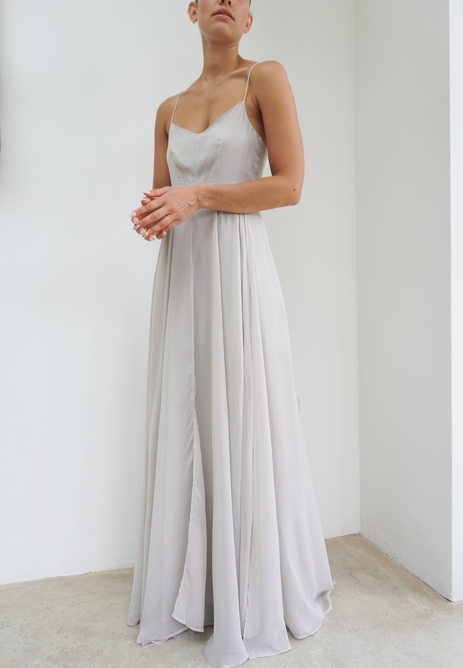 RELIGION Olsen Maxi Dress Feather Grey