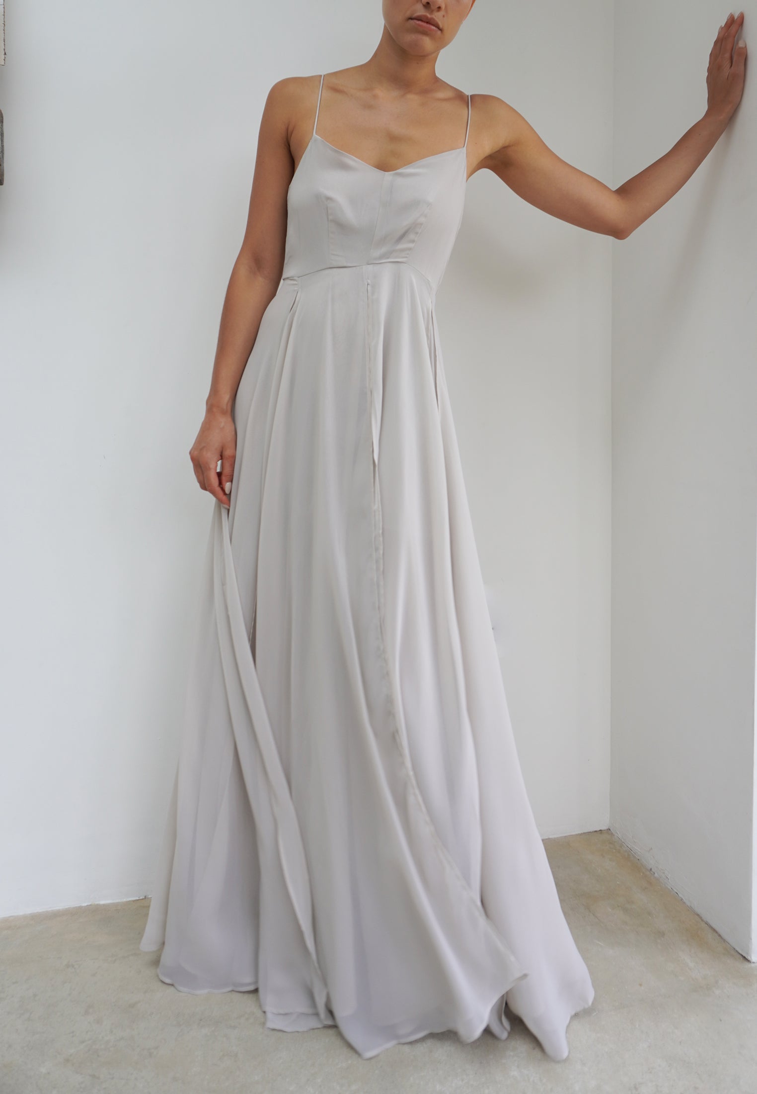 RELIGION Olsen Maxi Dress Feather Grey