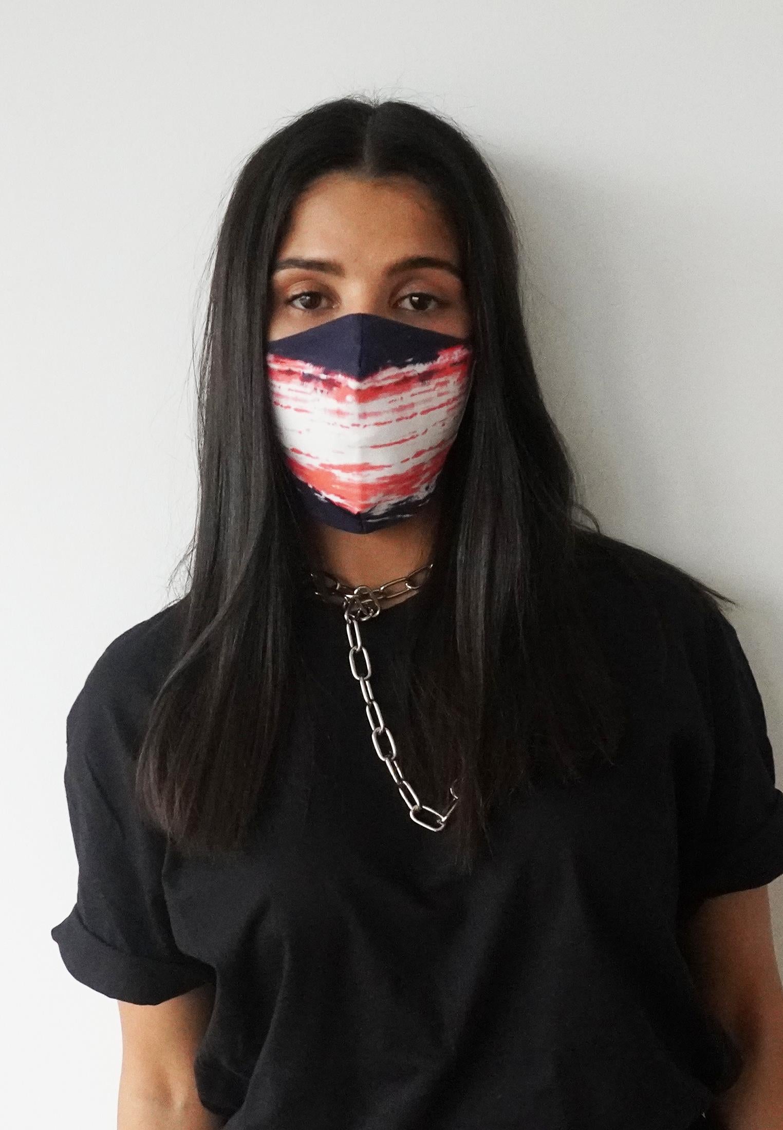 RELIGION Face Mask Red Tie-Dye