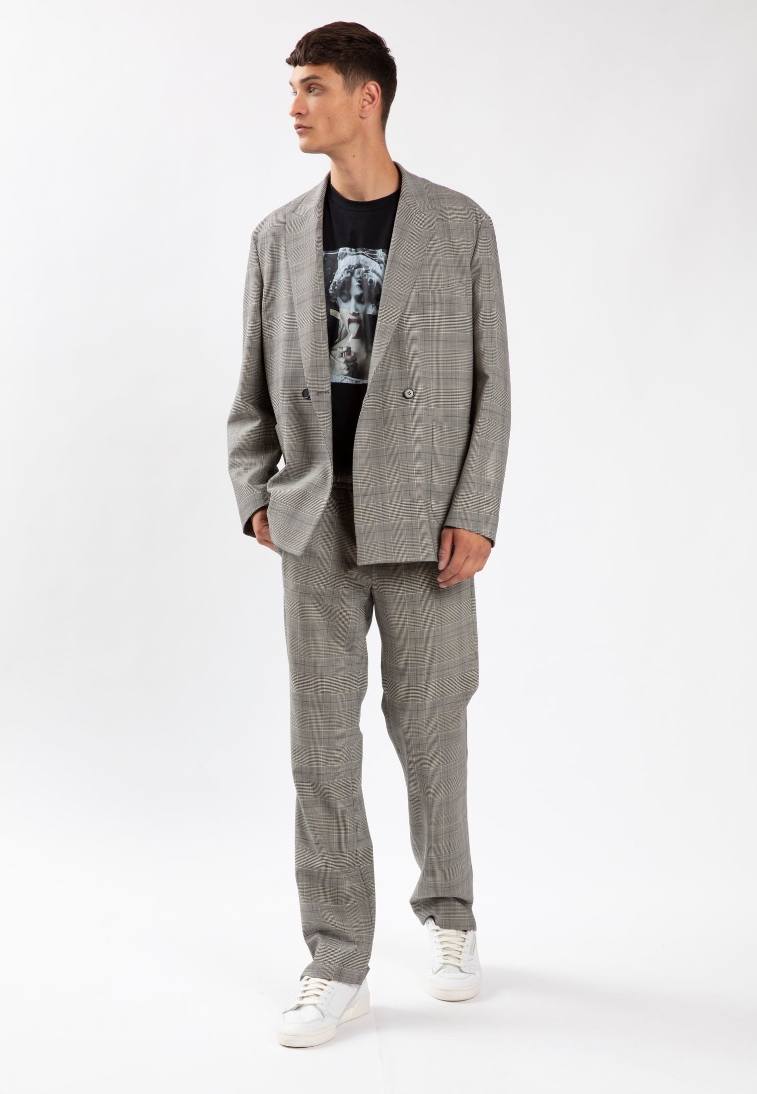 DOUBLE BREASTED JACKET CHECK