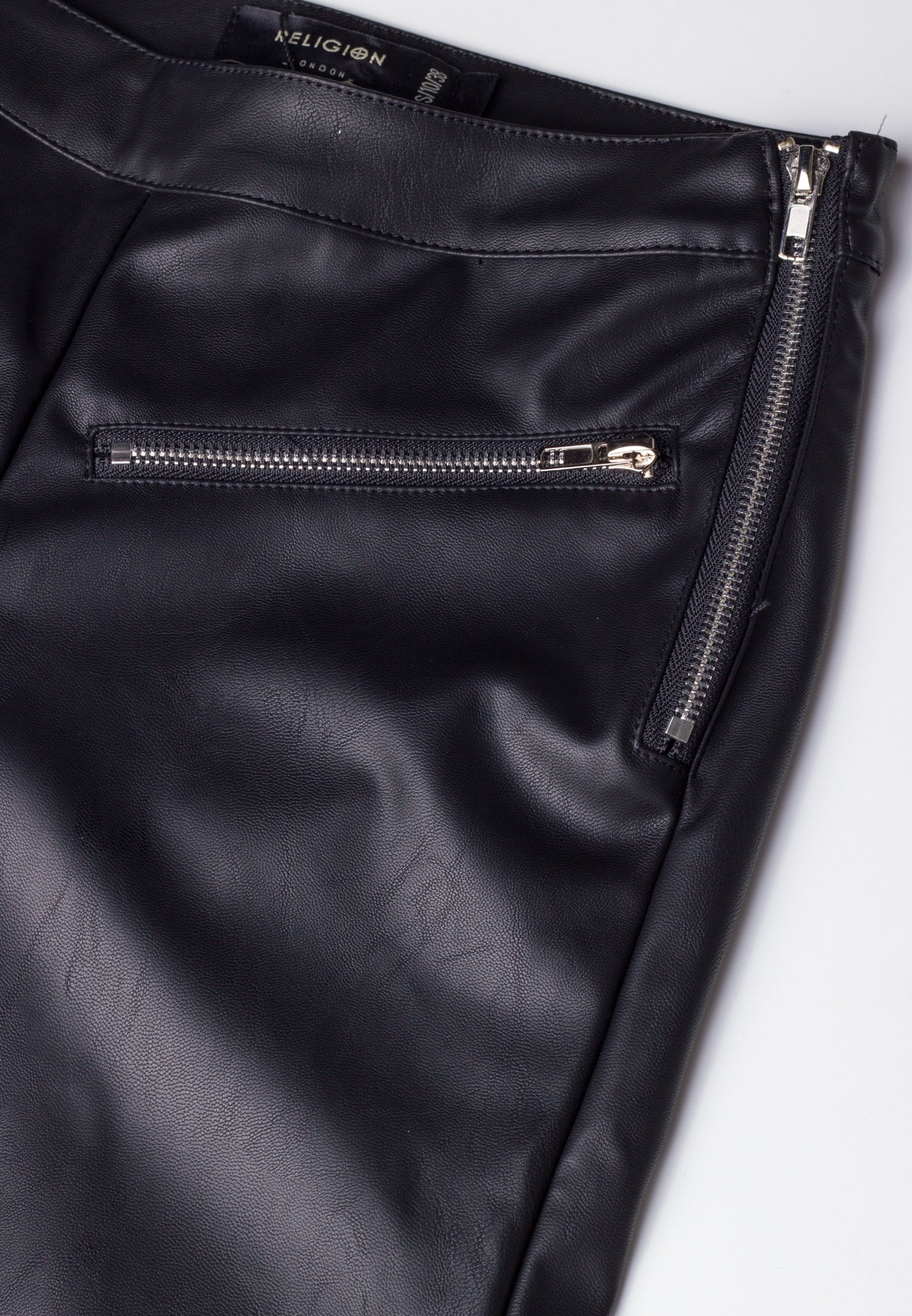 RELIGION Steel Leggings Faux Leather