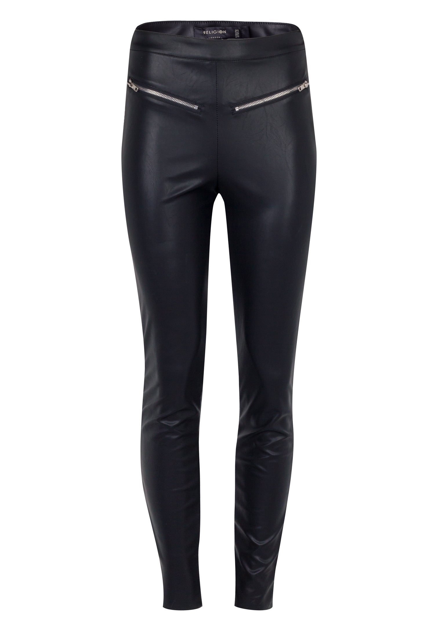 RELIGION Steel Leggings Faux Leather