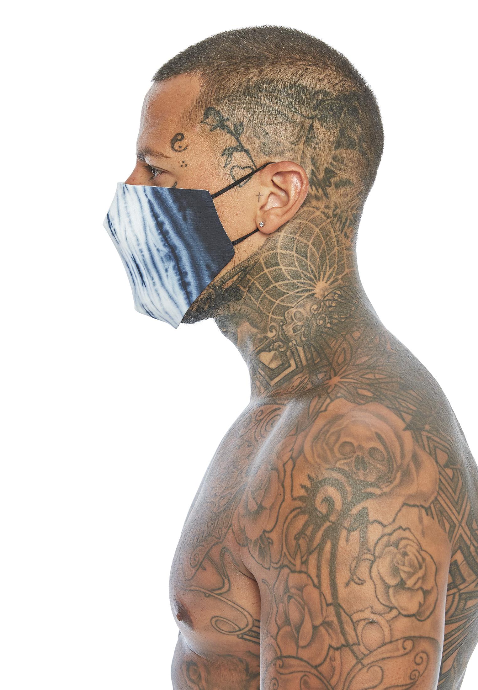 RELIGION Face Mask Tie Dye Blue