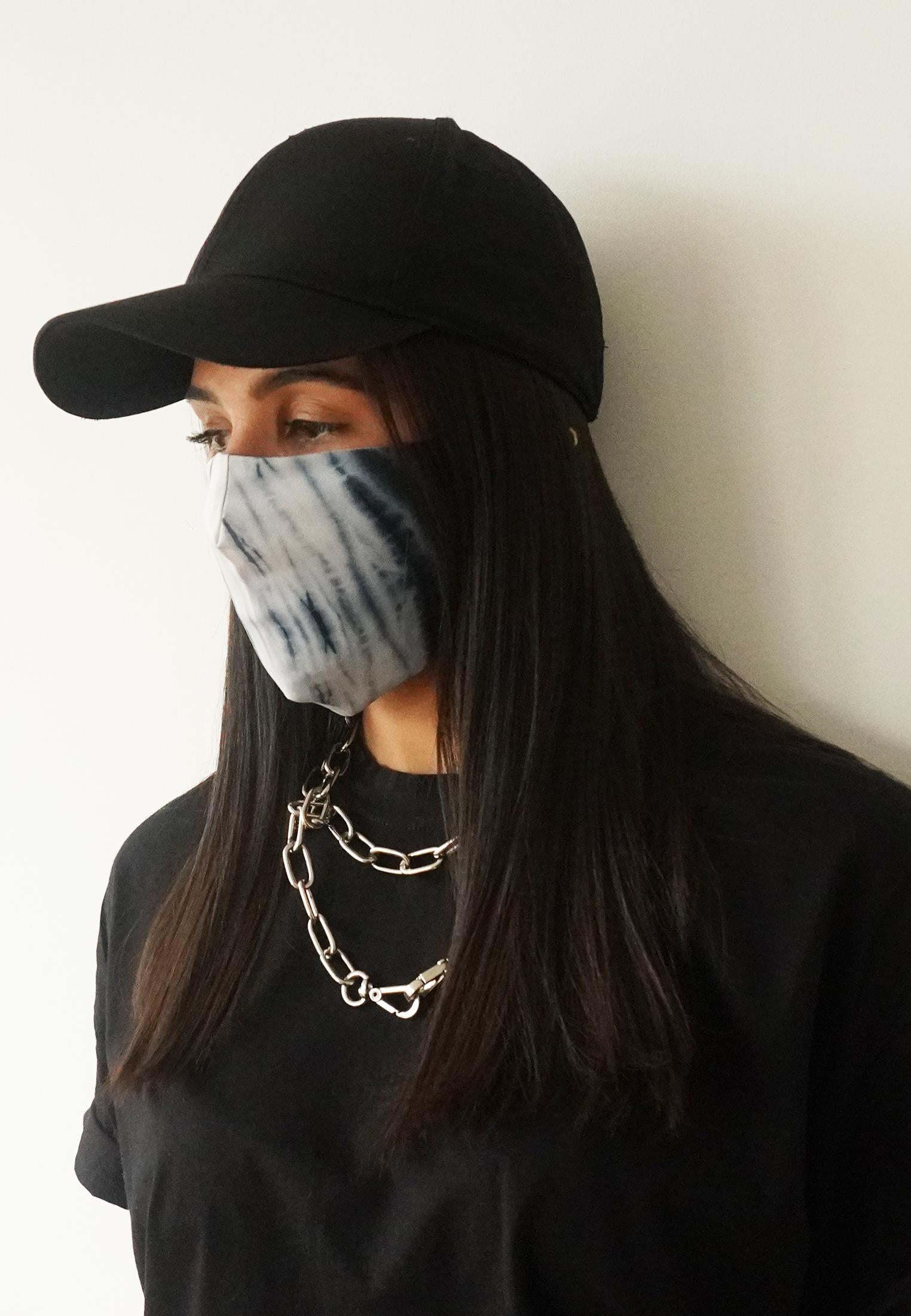 RELIGION Face Mask Tie Dye Blue