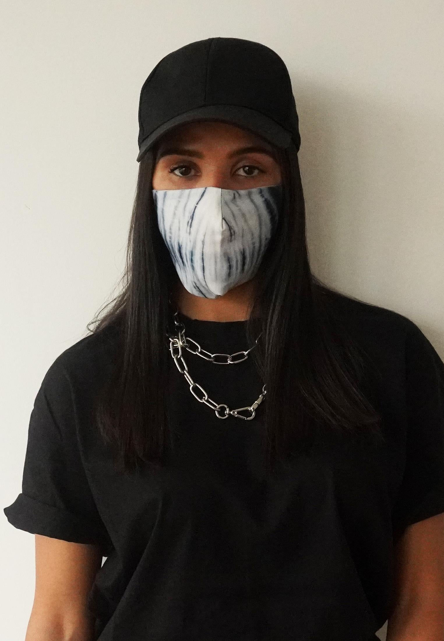 RELIGION Face Mask Tie Dye Blue