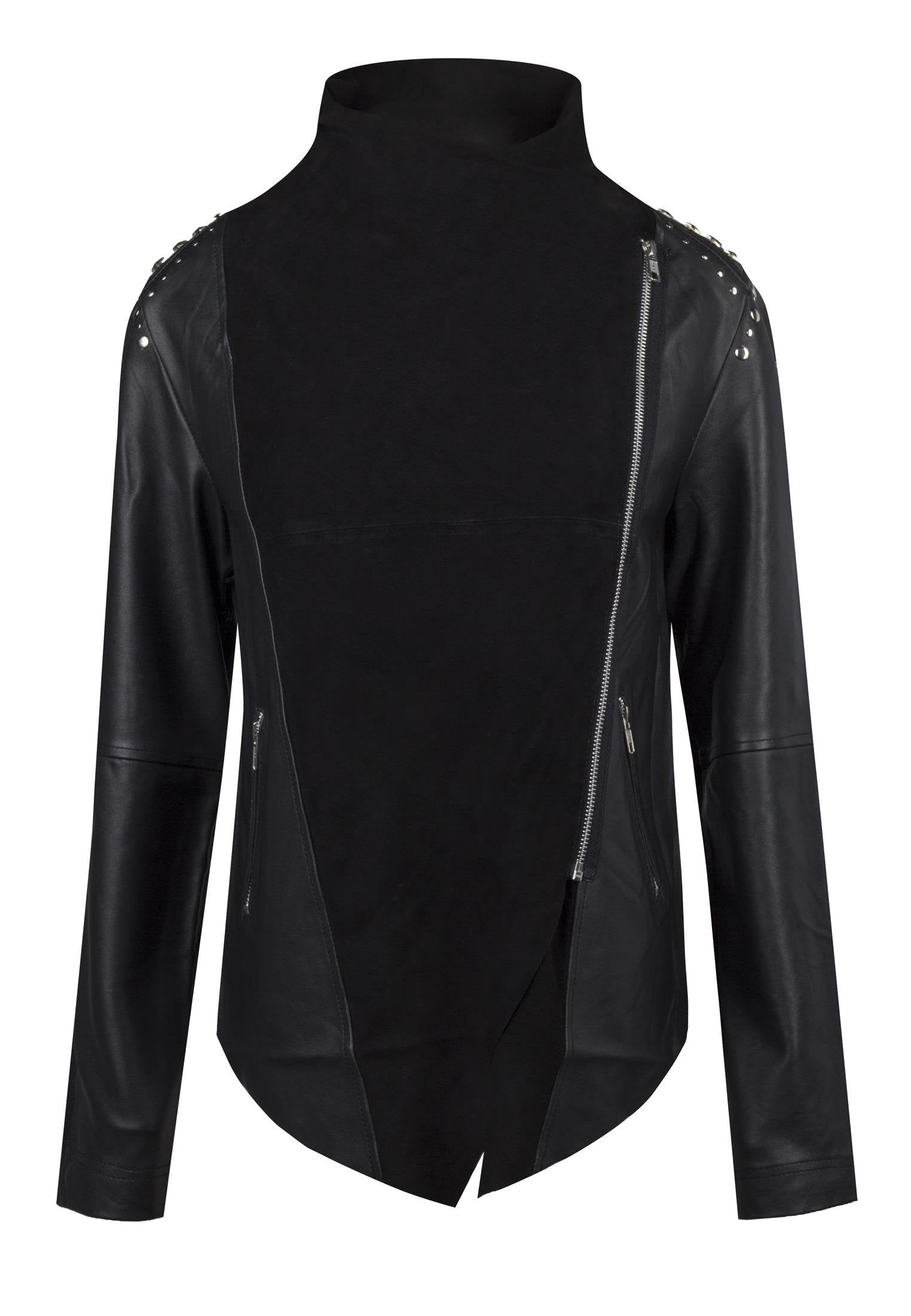 RELIGION Magnetism Black Leather Jacket