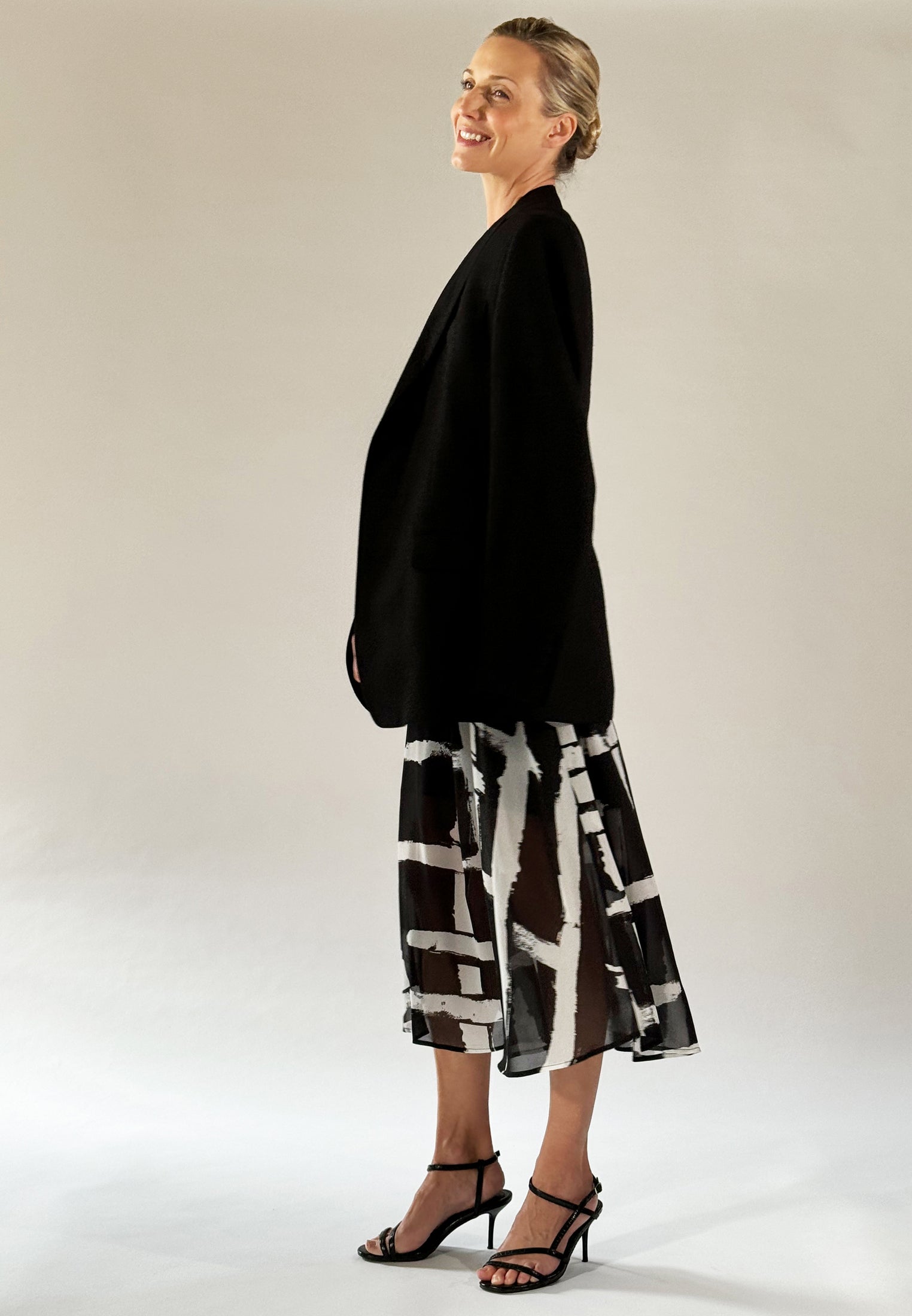 DESTINY MIDI DRESS SELVAGE BLACK