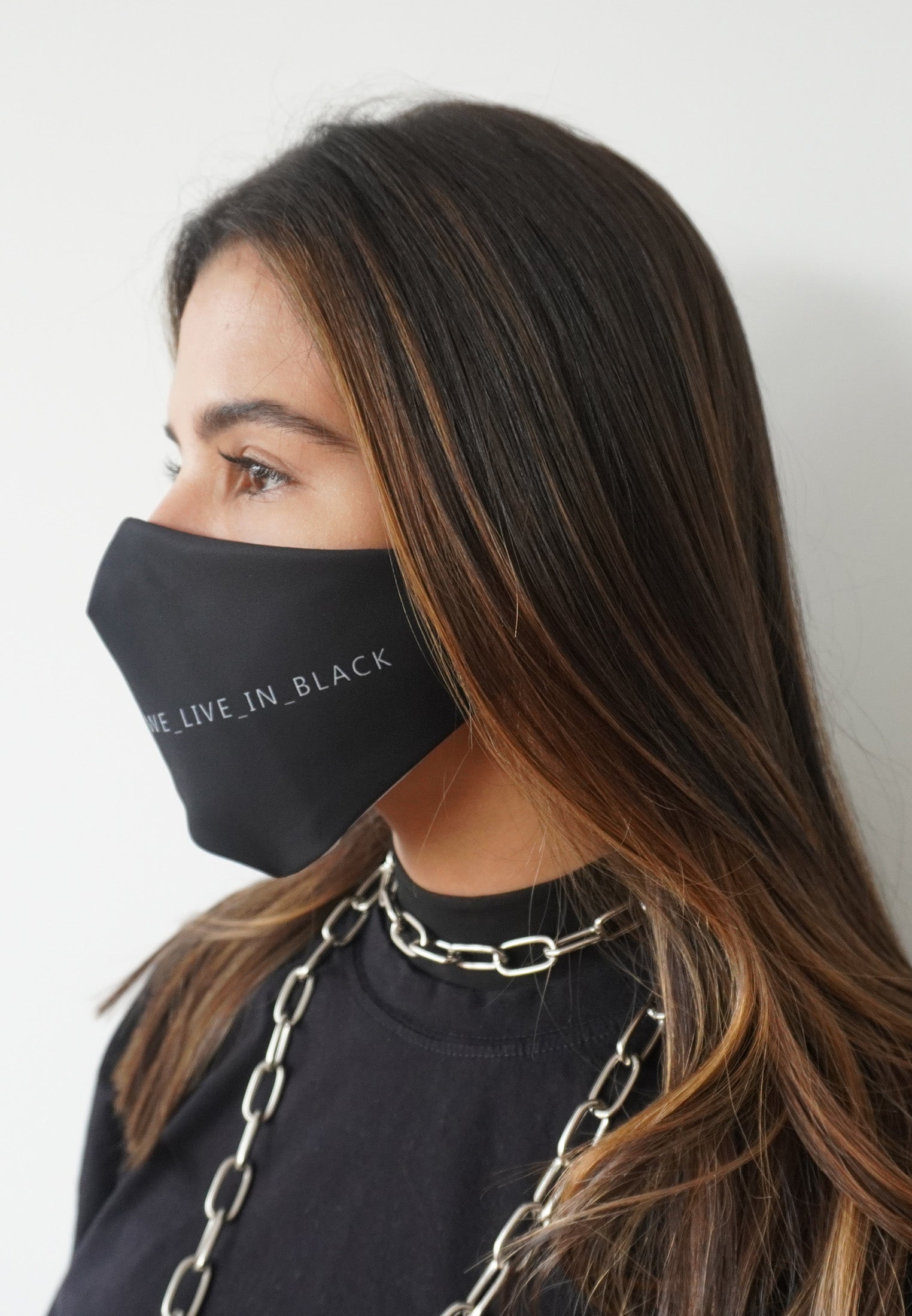 RELIGION Face Mask We Live In Black