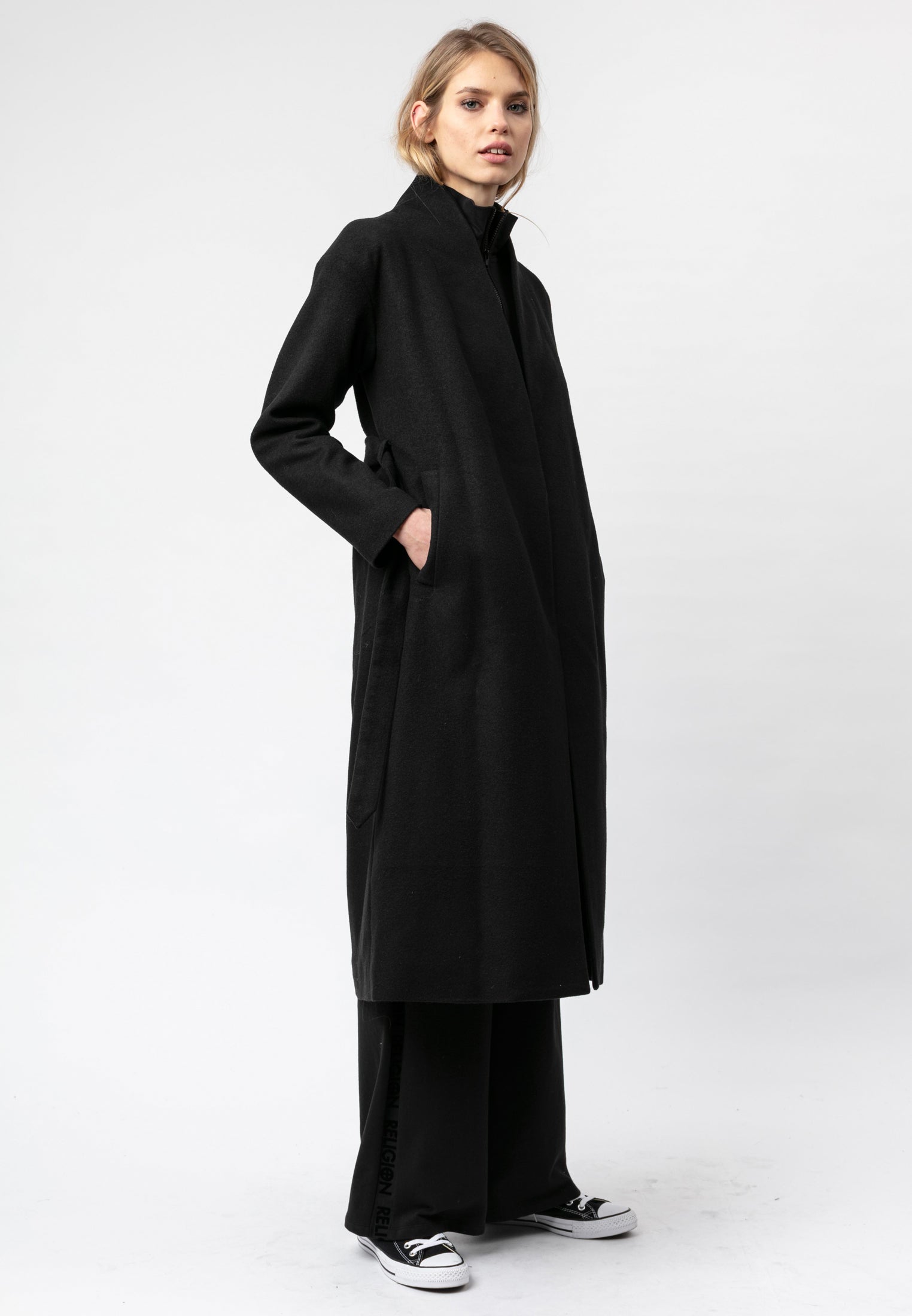 RELIGION Spirit Tailored Black Coat