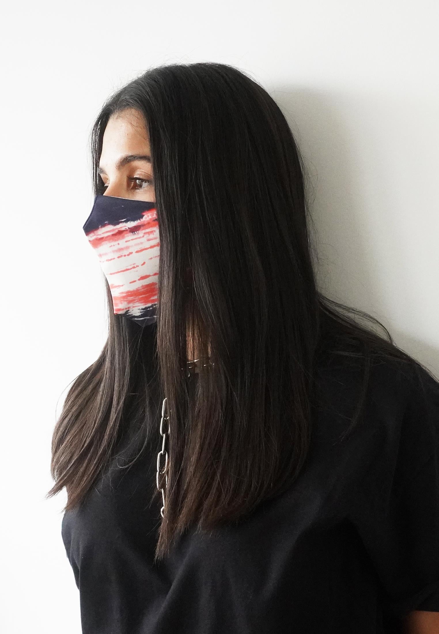 RELIGION Face Mask Red Tie-Dye