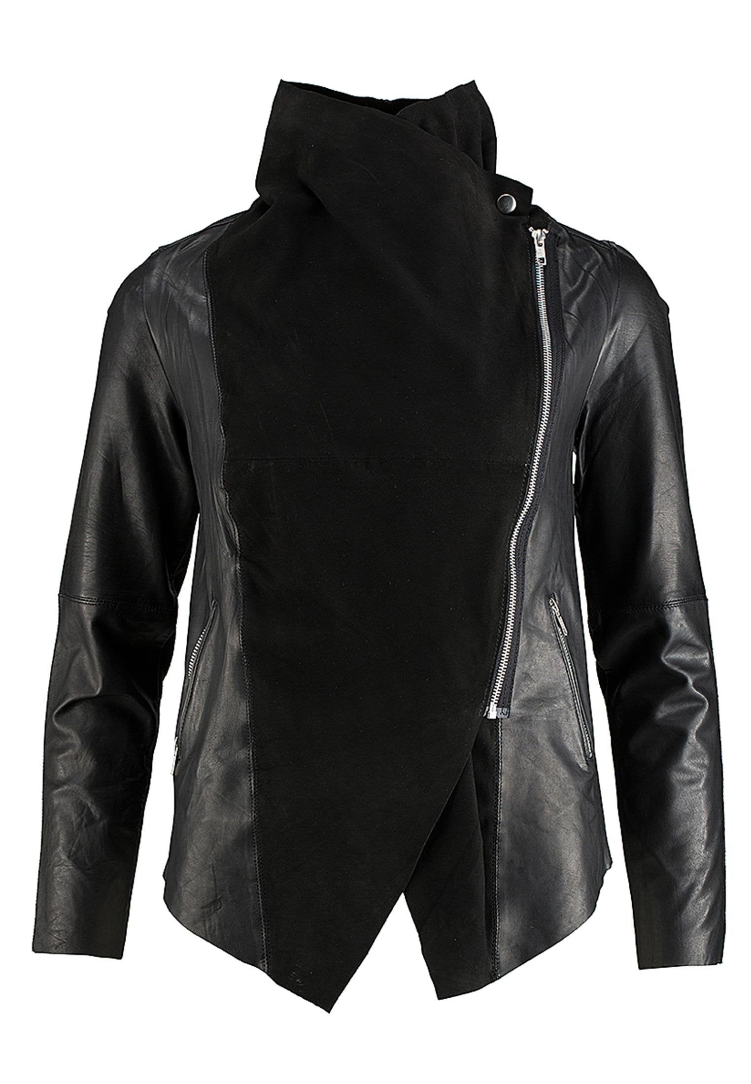 RELIGION Publicised Black Leather Jacket