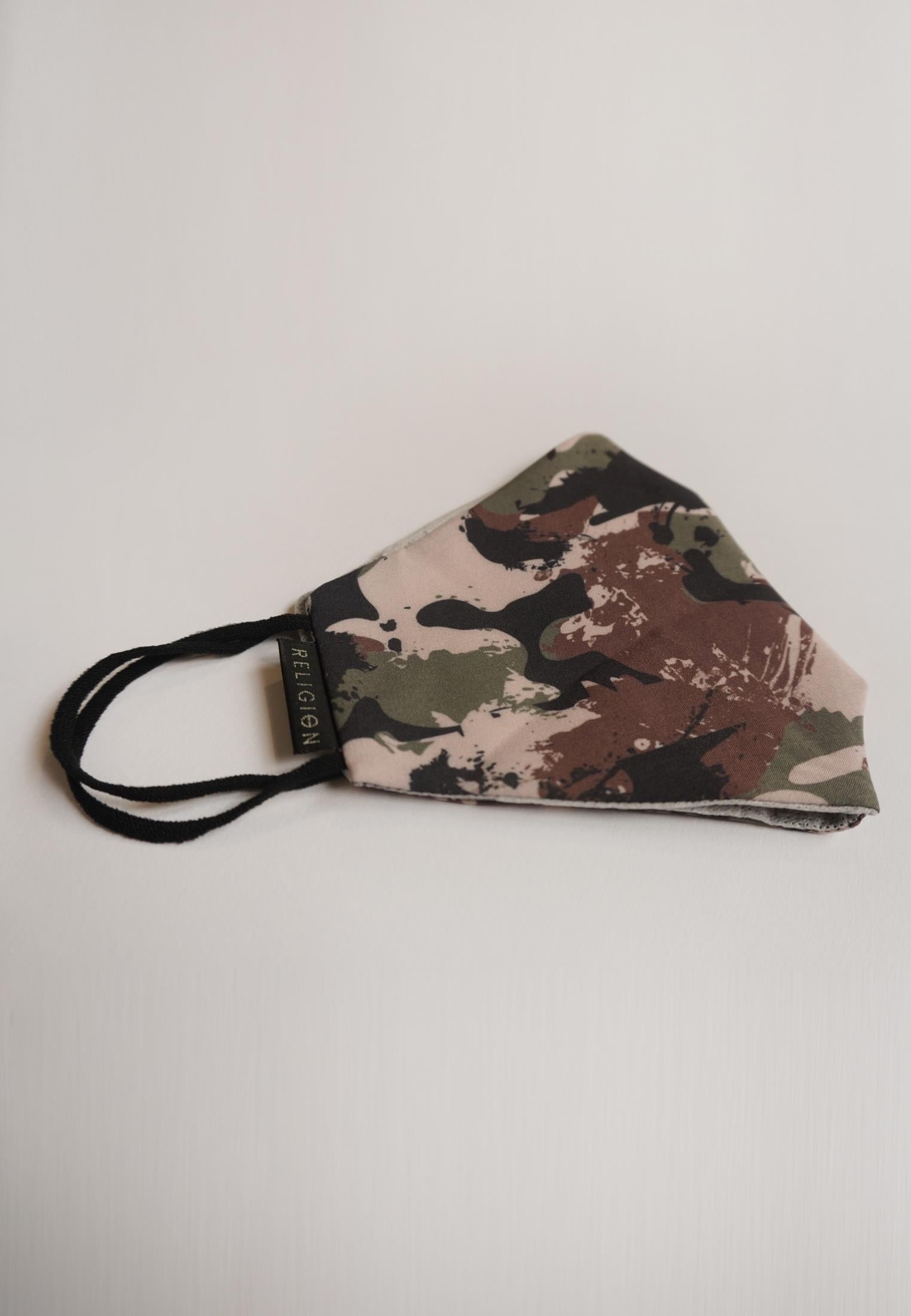 RELIGION Face Mask Camo Print