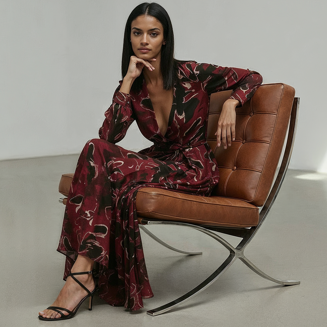 maxi leather dress SNATCHED FAUX LEATHER LONG SLEEVE MAXI DRESS – AKIRA main image 1