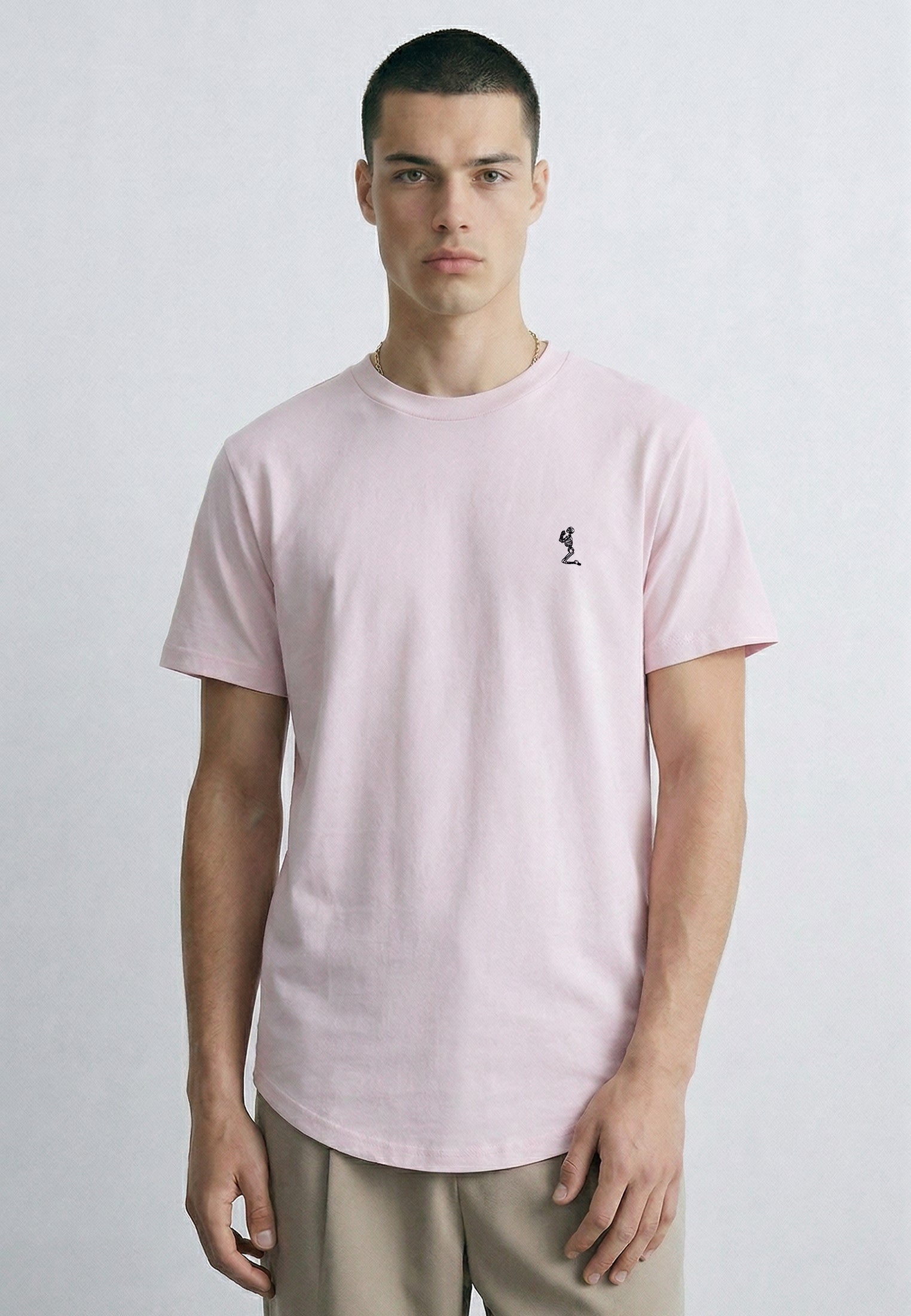 ESSENTIAL CURVED HEM LAVENDER T-SHIRT
